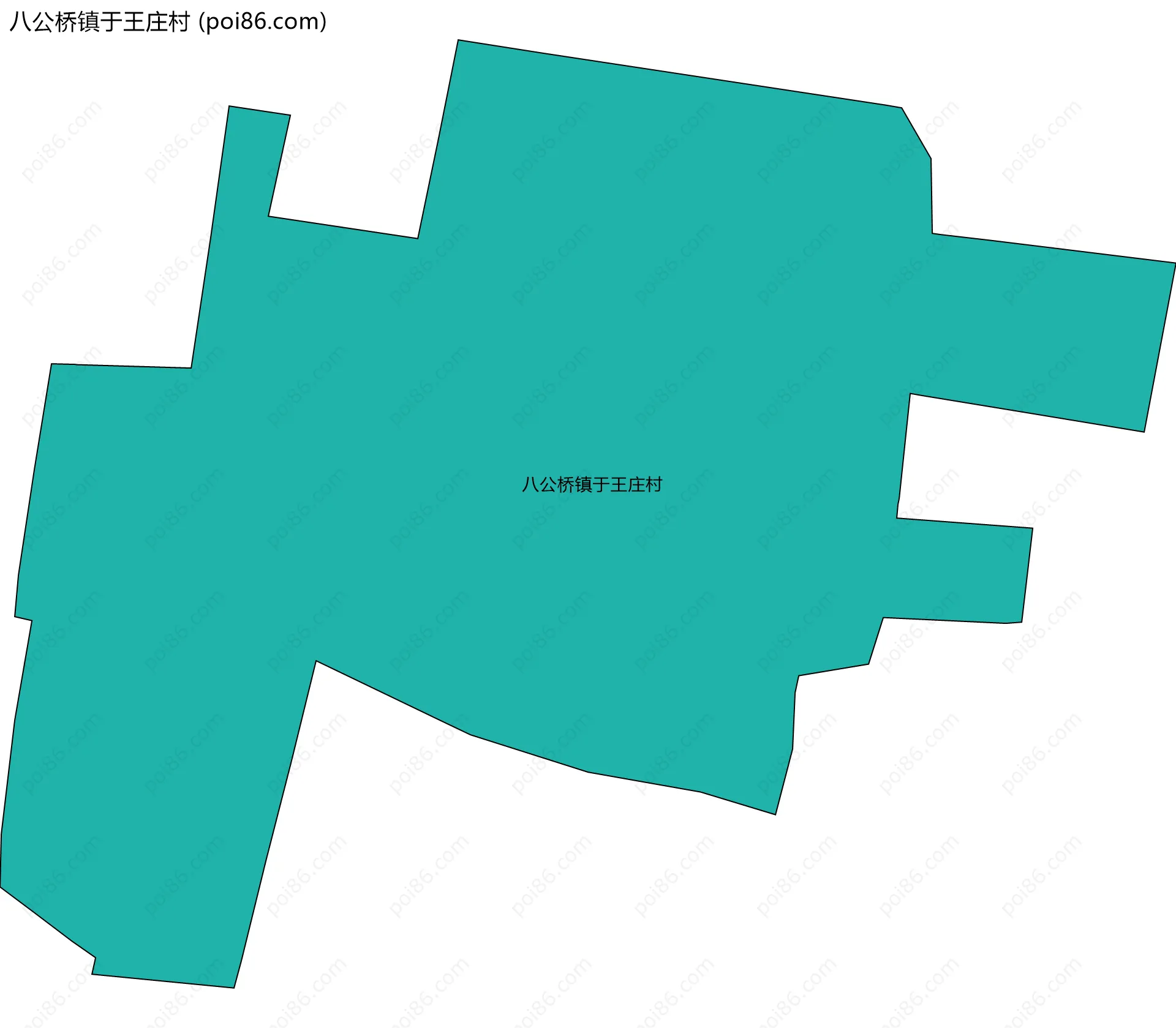 八公桥镇于王庄村边界地图