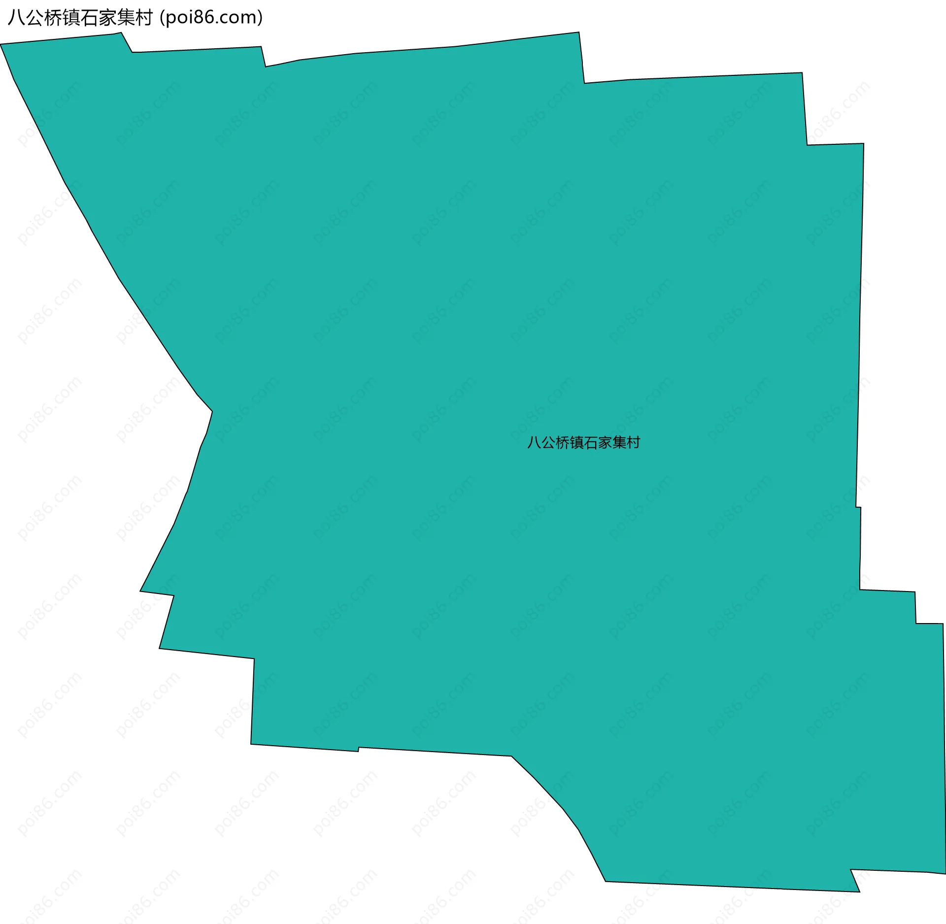 八公桥镇石家集村边界地图