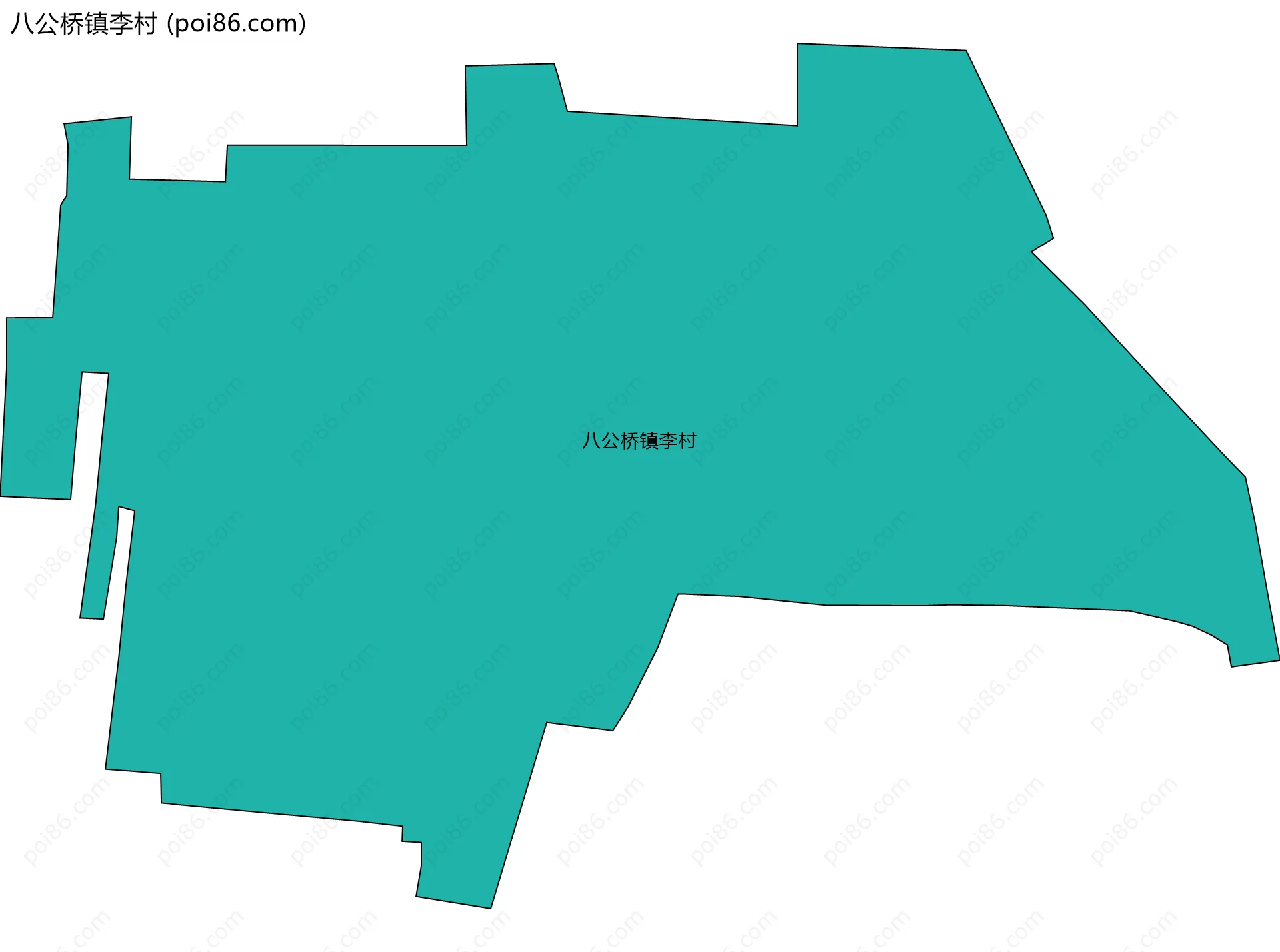 八公桥镇李村边界地图