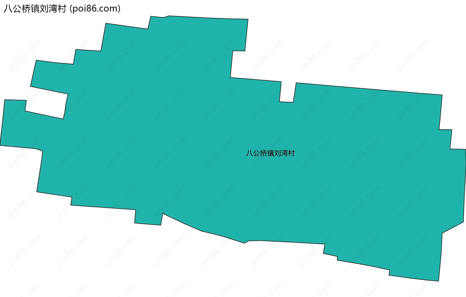 八公桥镇刘湾村边界地图