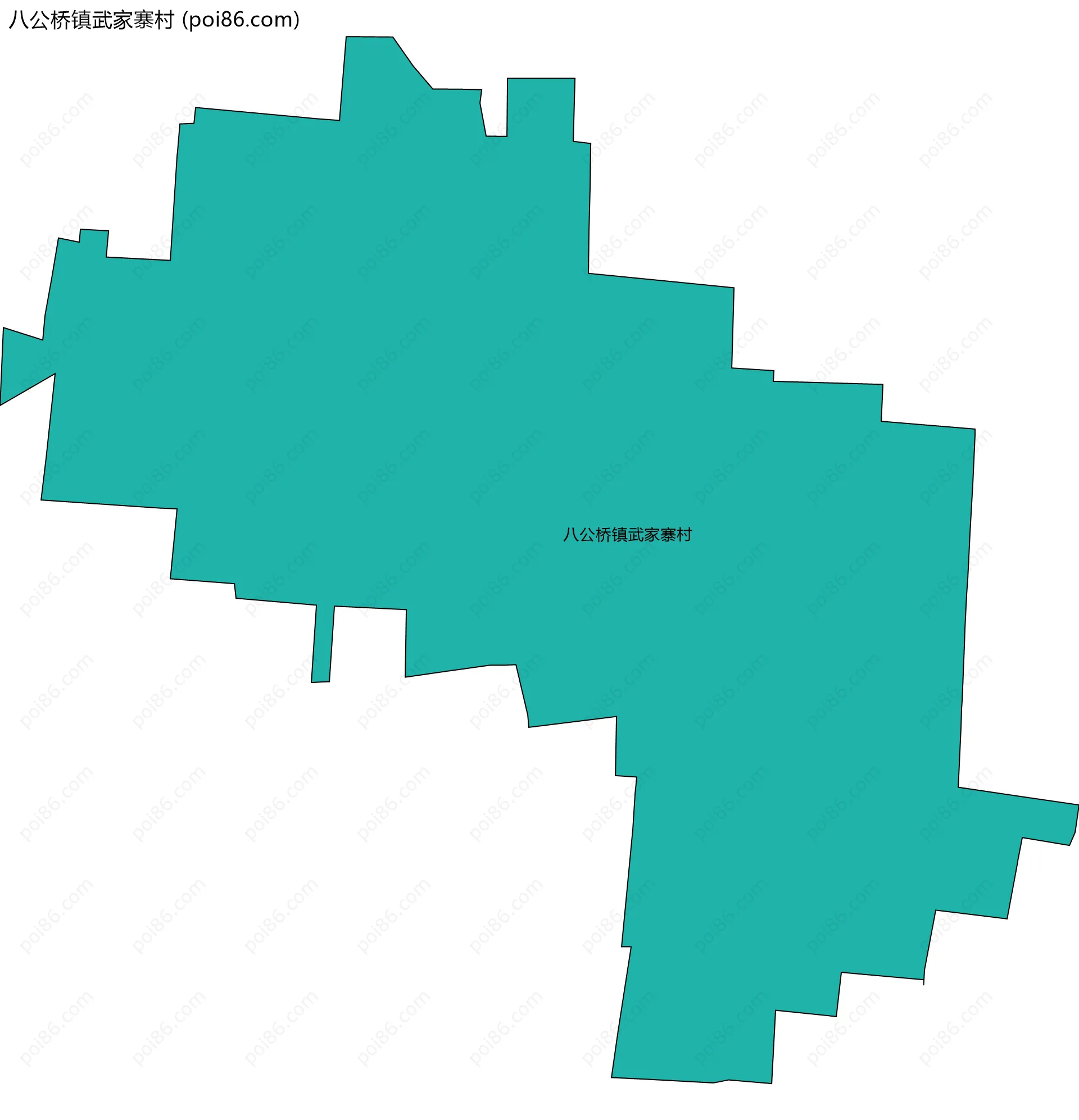 八公桥镇武家寨村边界地图