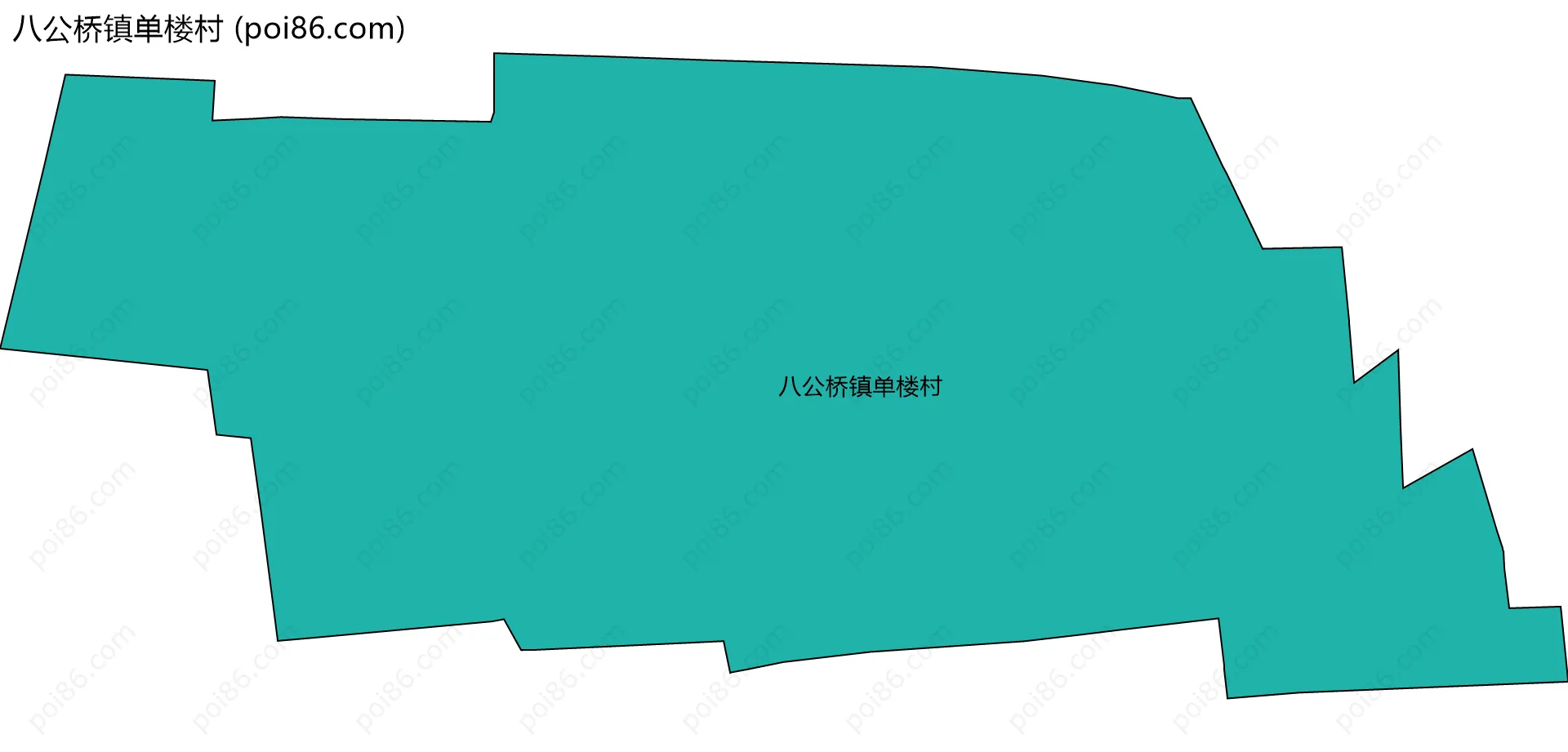 八公桥镇单楼村边界地图