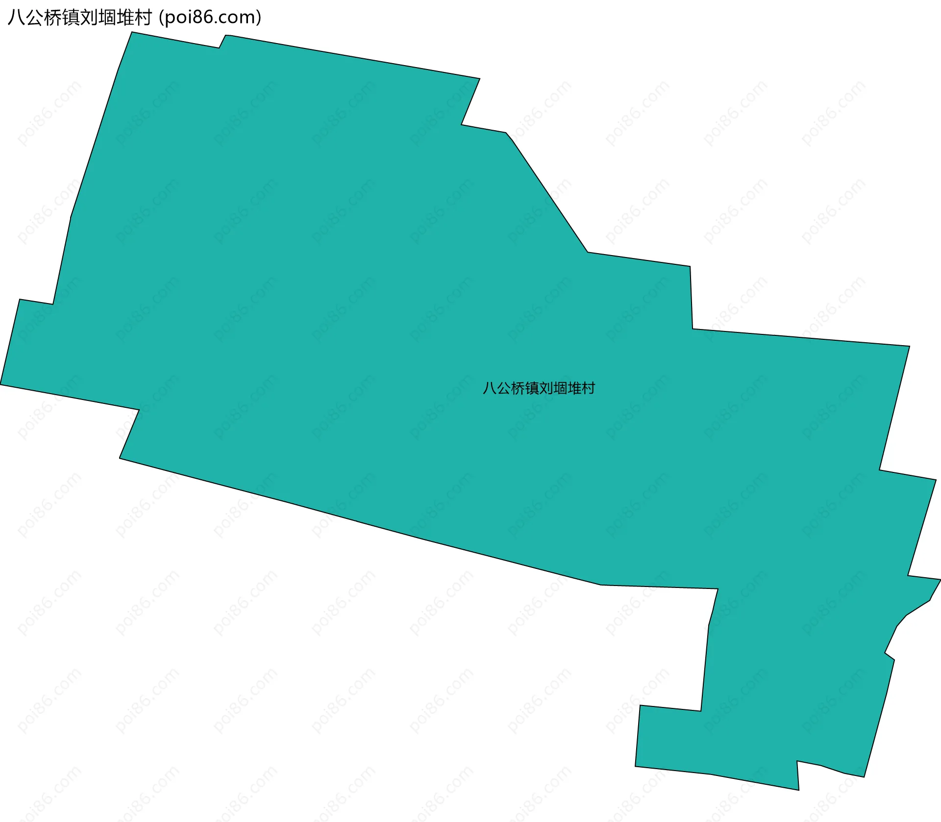 八公桥镇刘堌堆村边界地图