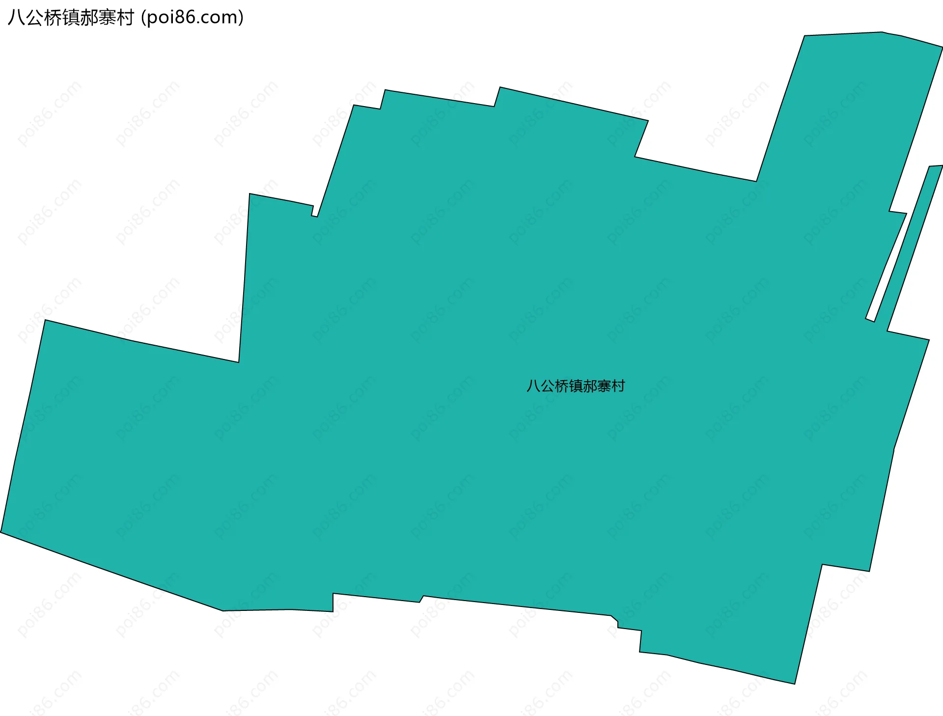 八公桥镇郝寨村边界地图
