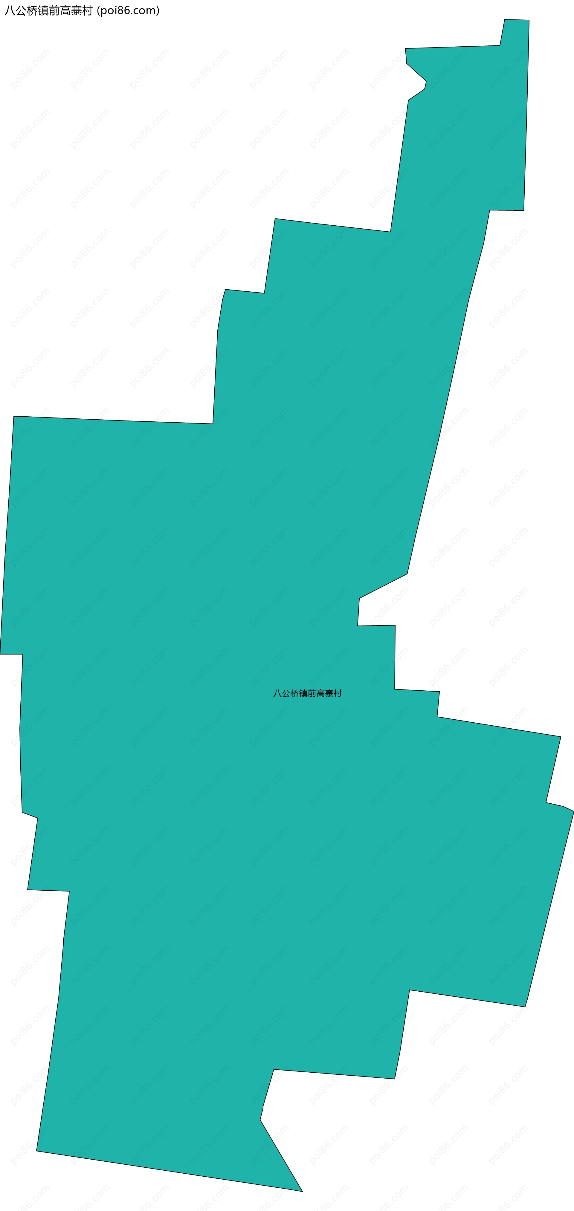 八公桥镇前高寨村边界地图