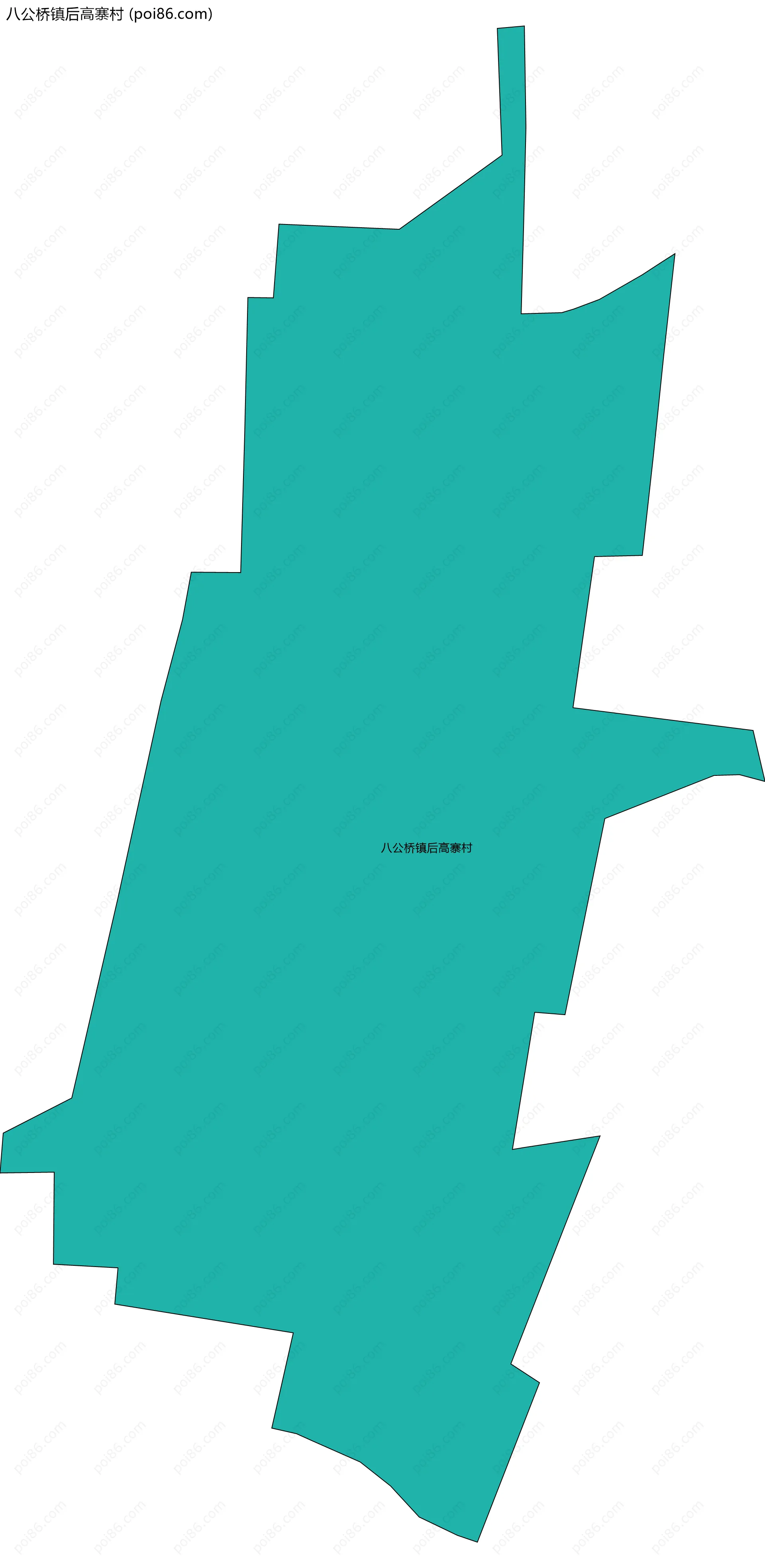 八公桥镇后高寨村边界地图