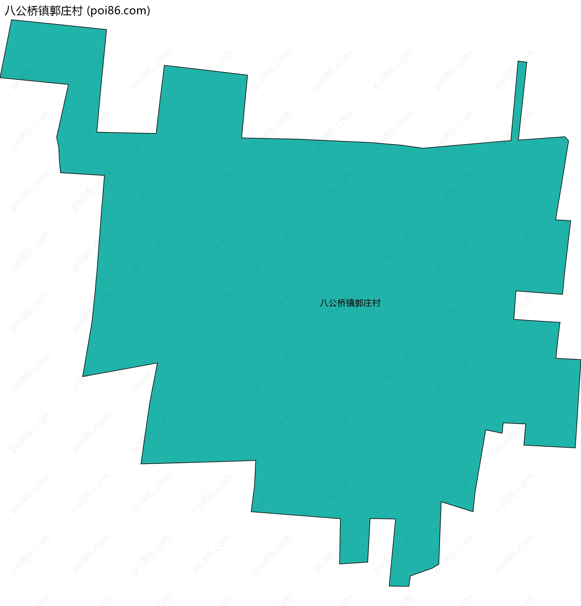 八公桥镇郭庄村边界地图