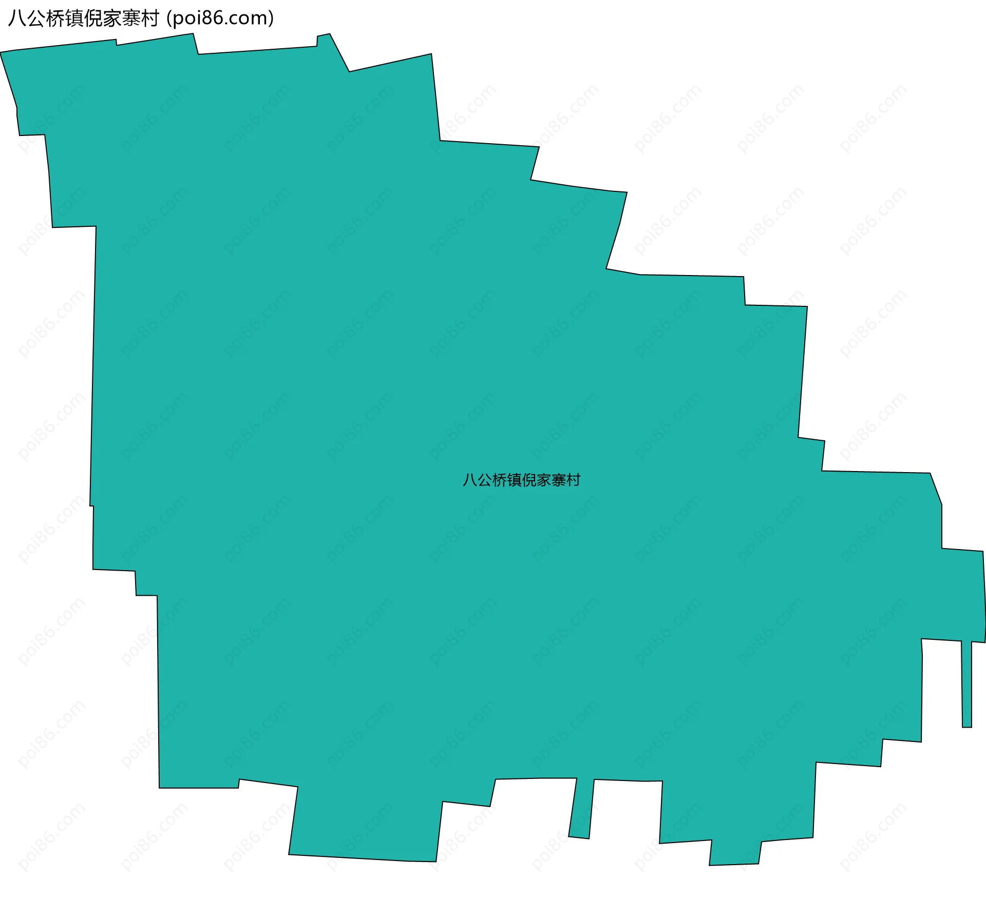 八公桥镇倪家寨村边界地图