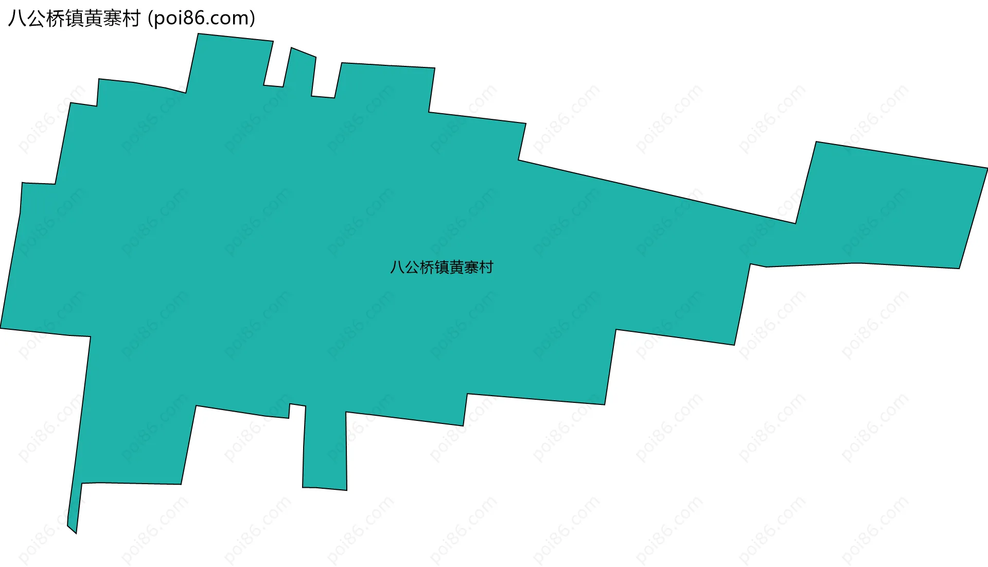 八公桥镇黄寨村边界地图