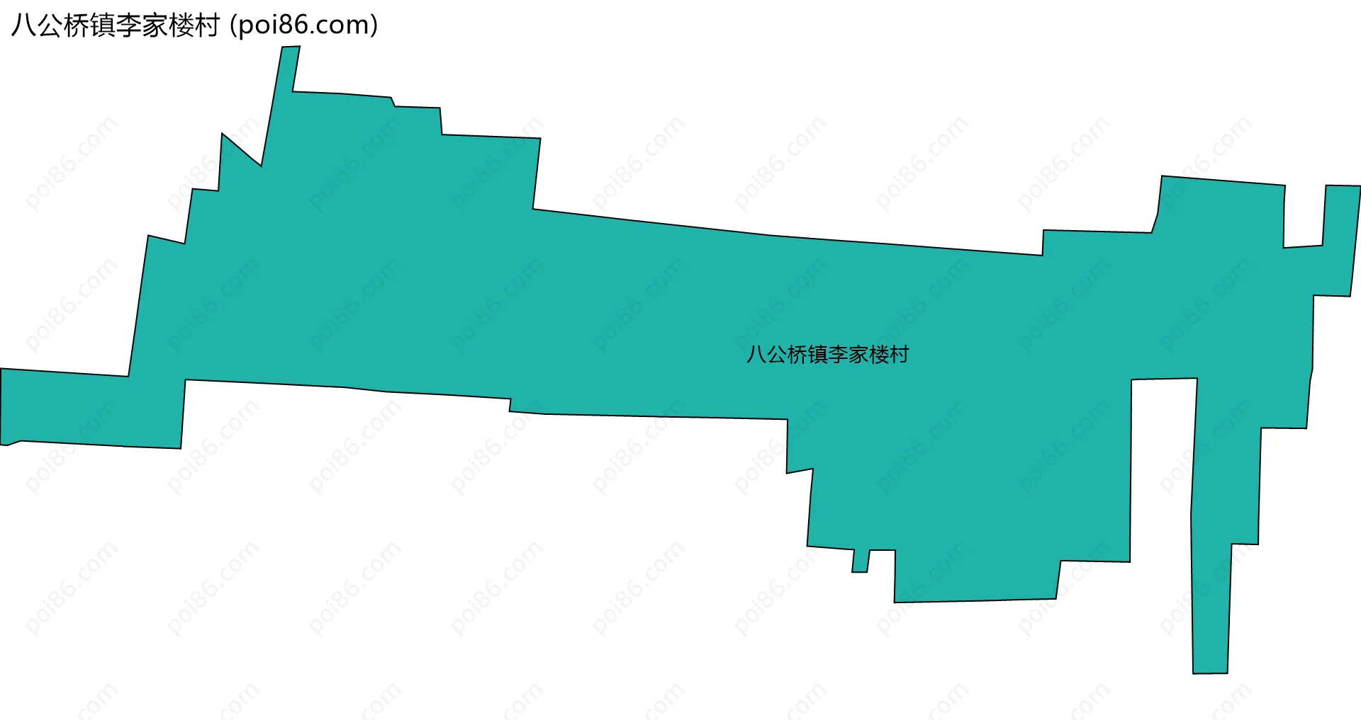 八公桥镇李家楼村边界地图