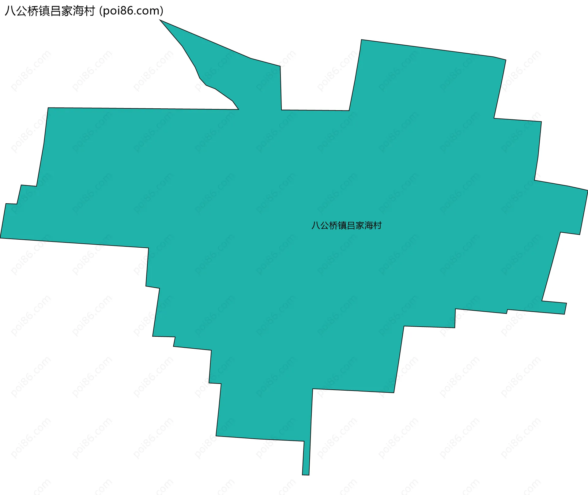 八公桥镇吕家海村边界地图