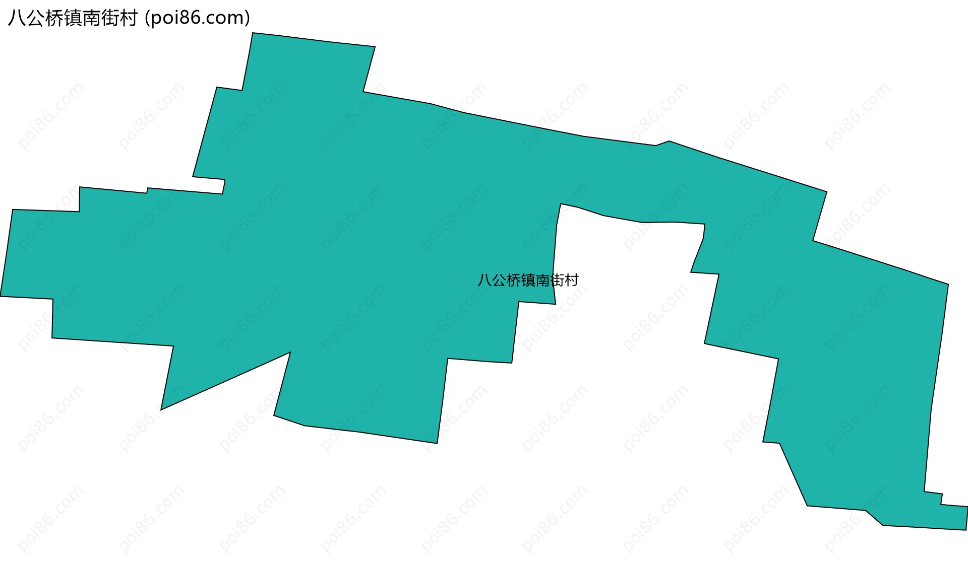 八公桥镇南街村边界地图