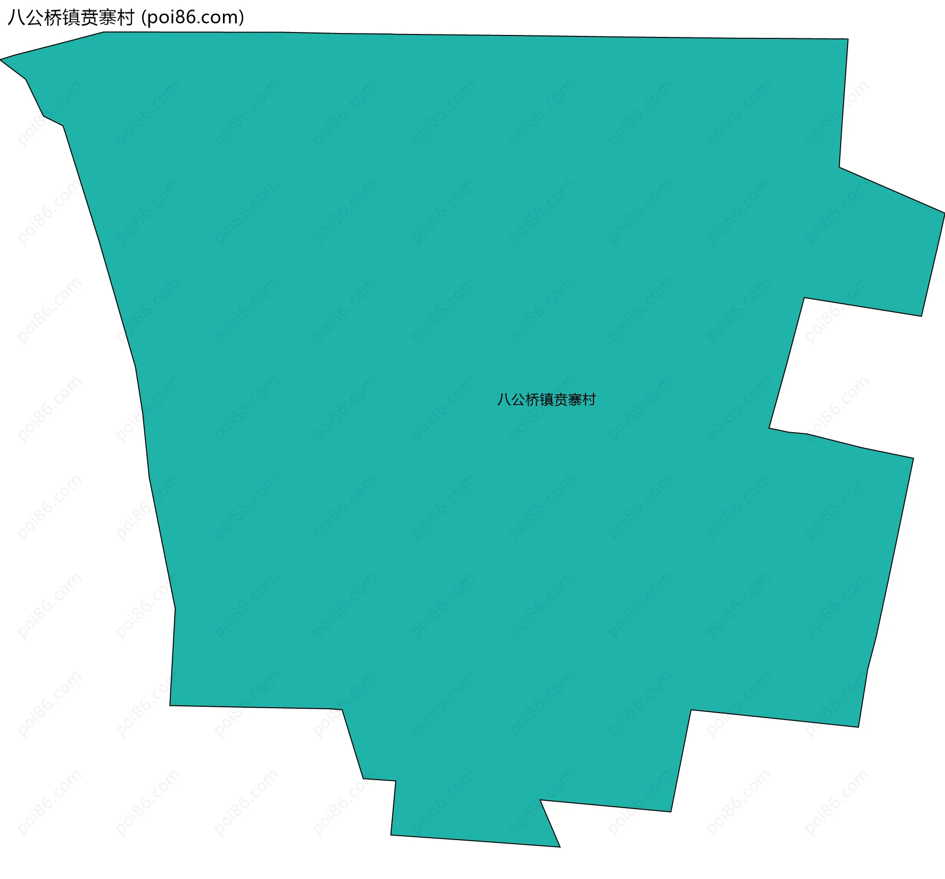 八公桥镇贲寨村边界地图