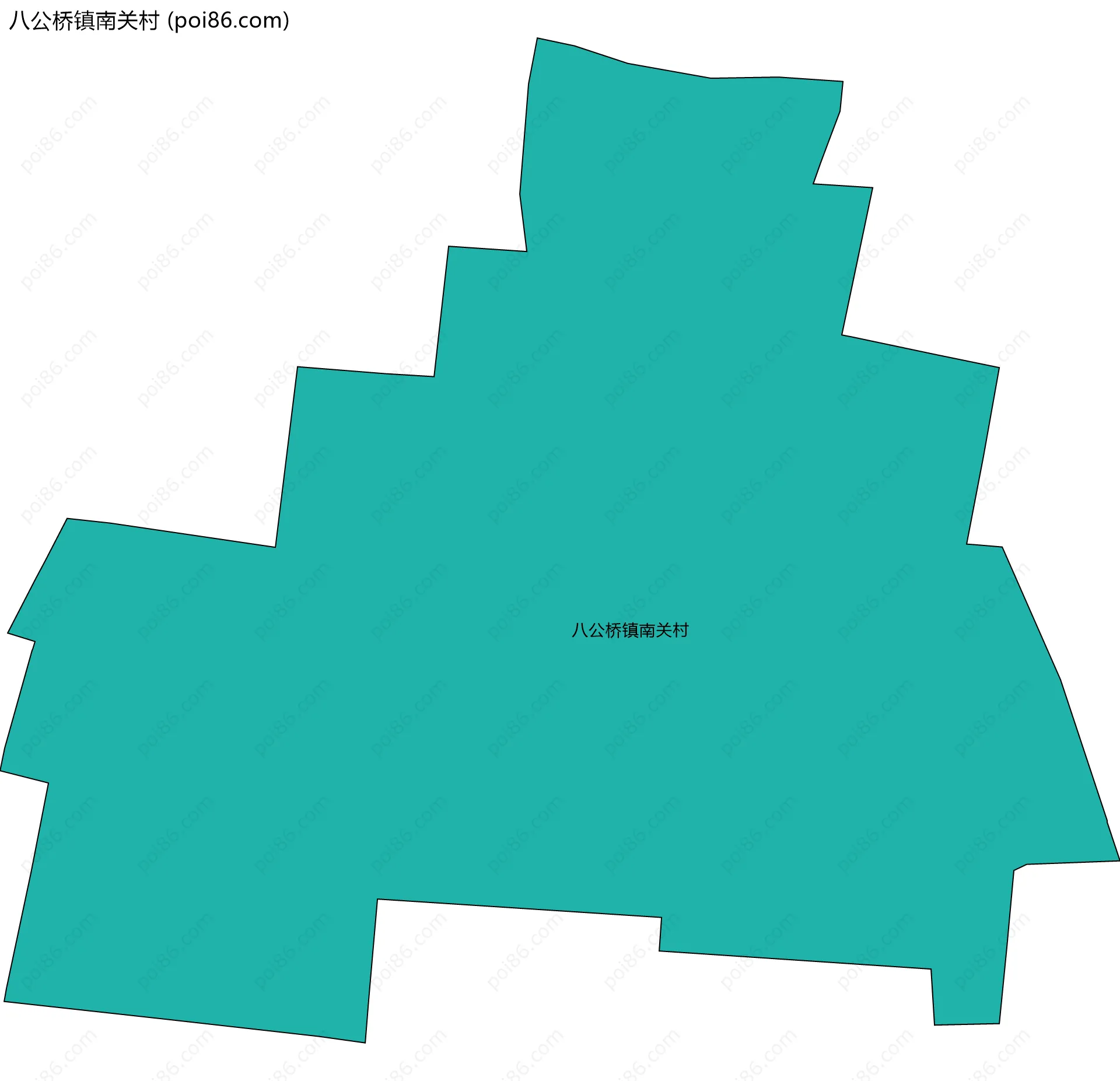 八公桥镇南关村边界地图