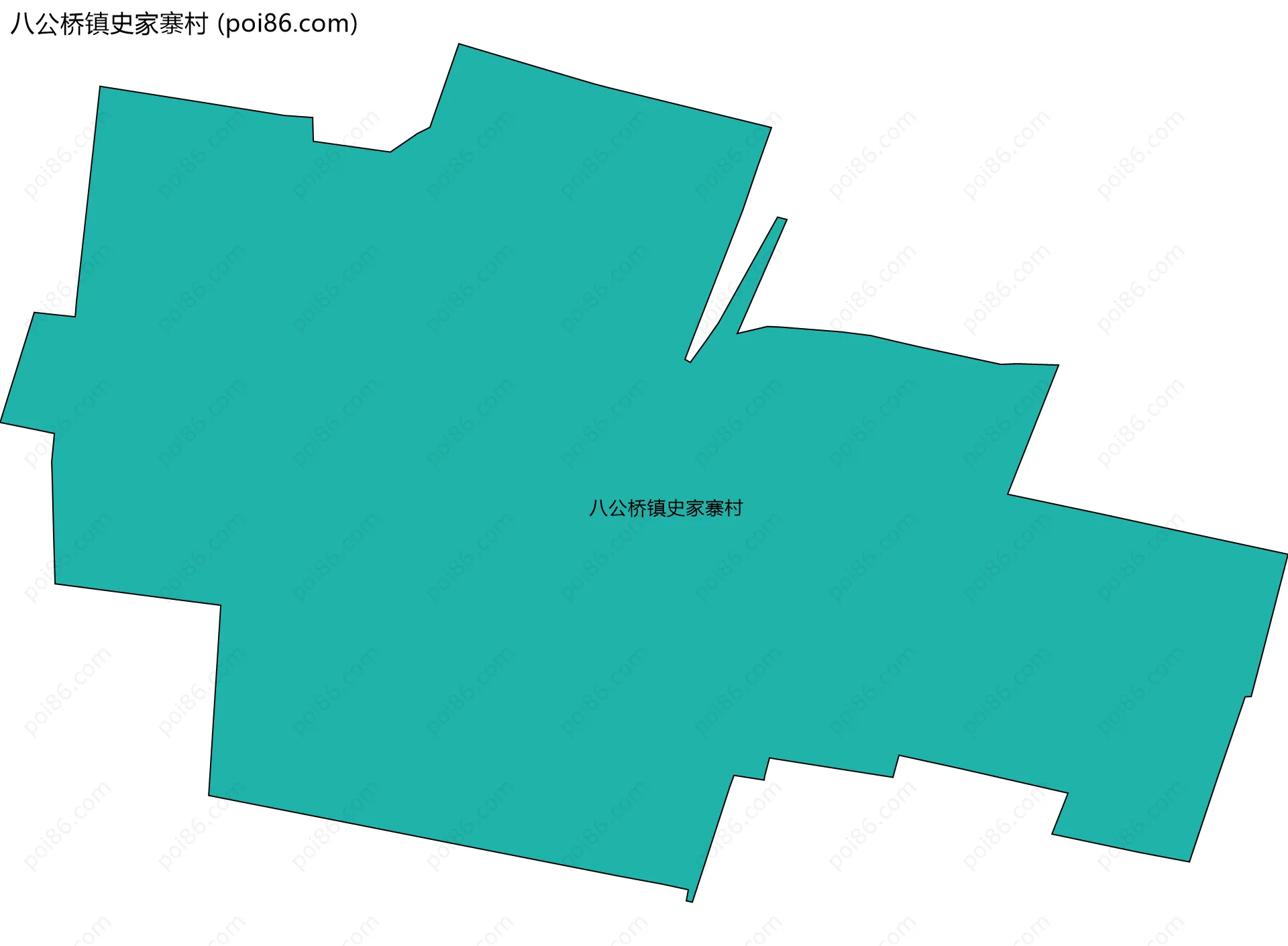 八公桥镇史家寨村边界地图