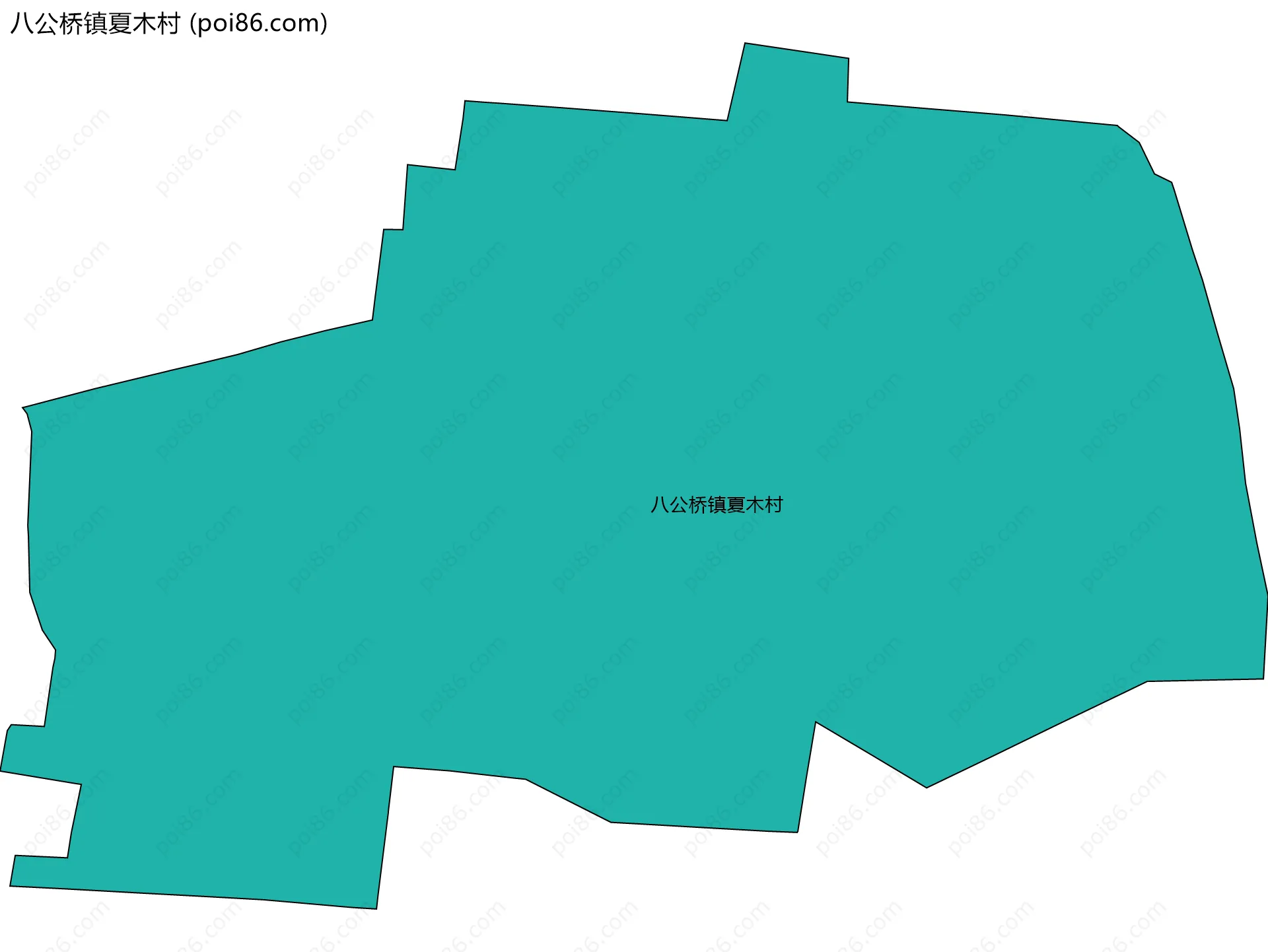 八公桥镇夏木村边界地图