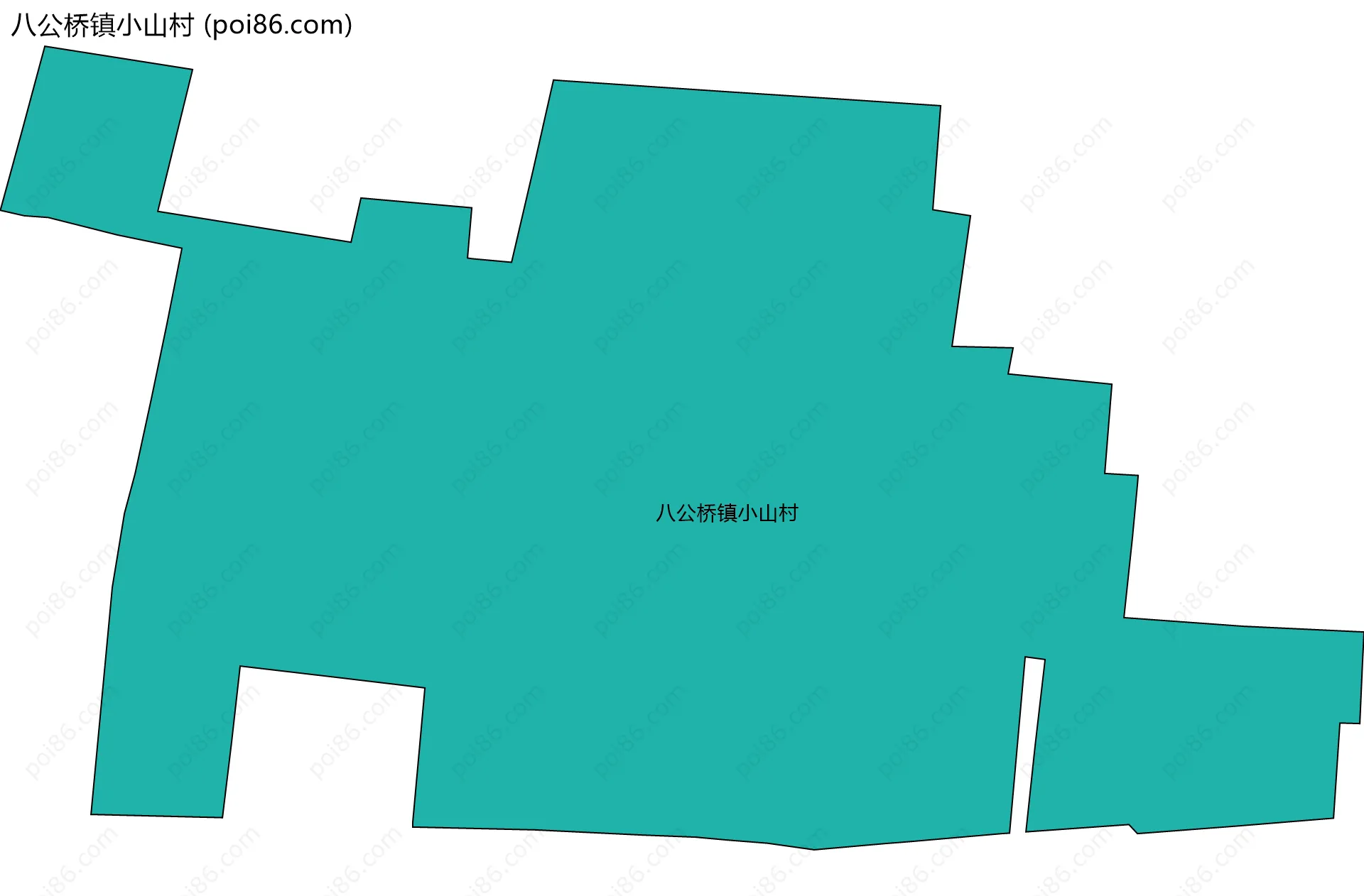 八公桥镇小山村边界地图