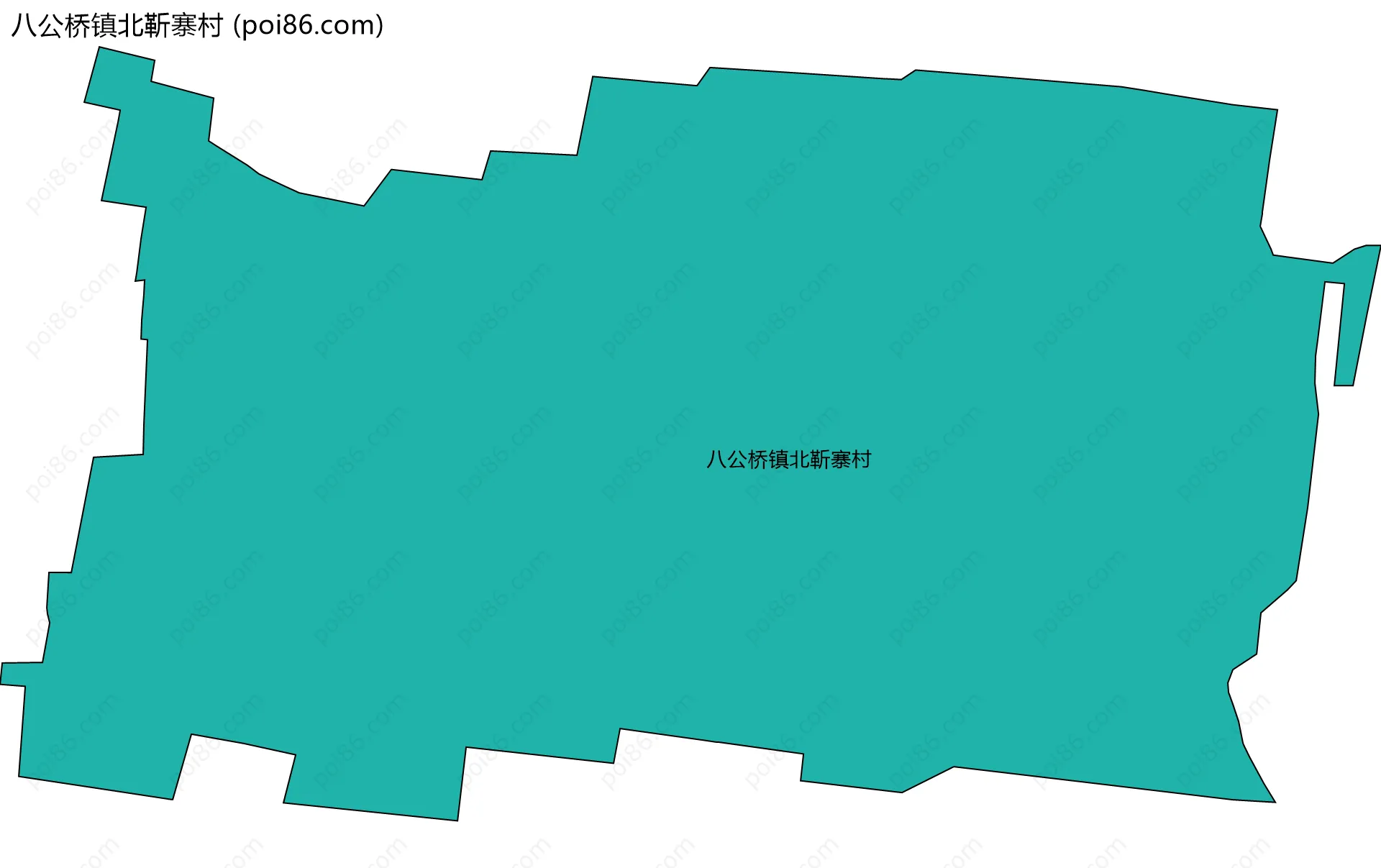 八公桥镇北靳寨村边界地图