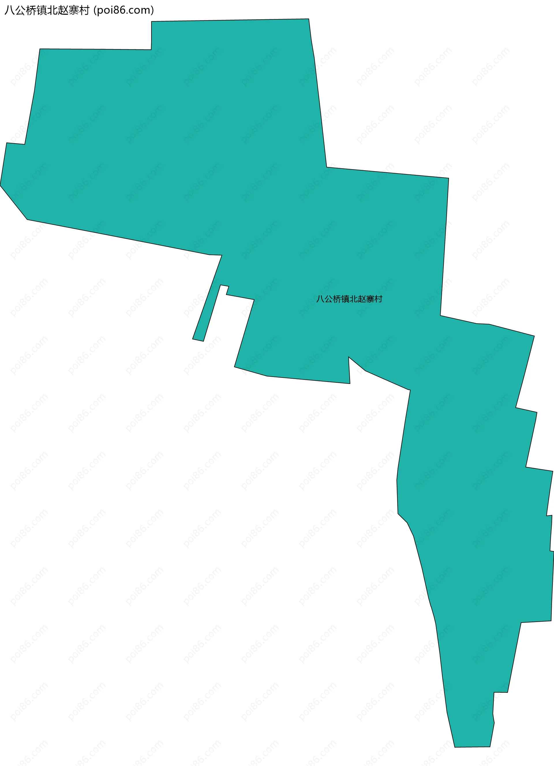 八公桥镇北赵寨村边界地图