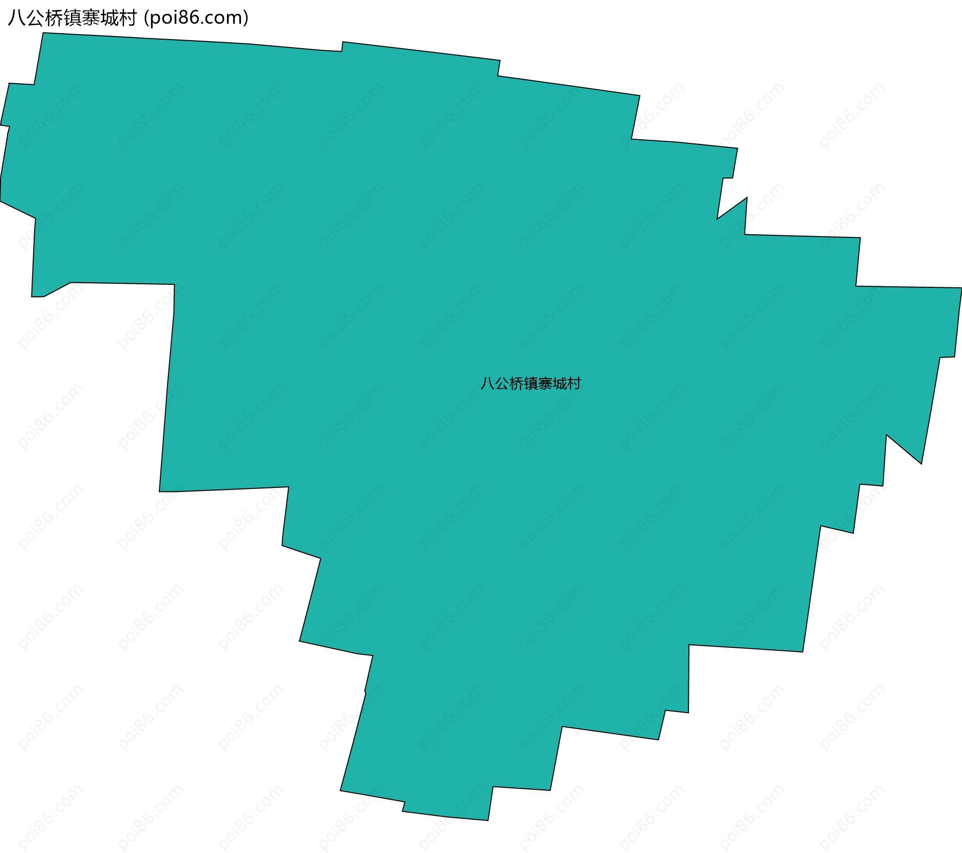 八公桥镇寨城村边界地图