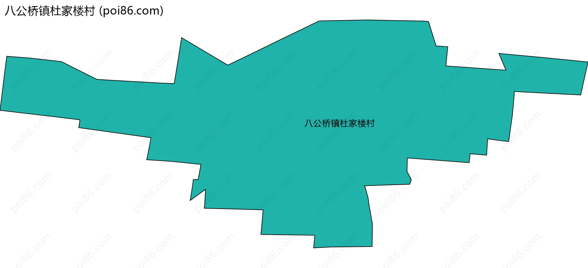 八公桥镇杜家楼村边界地图