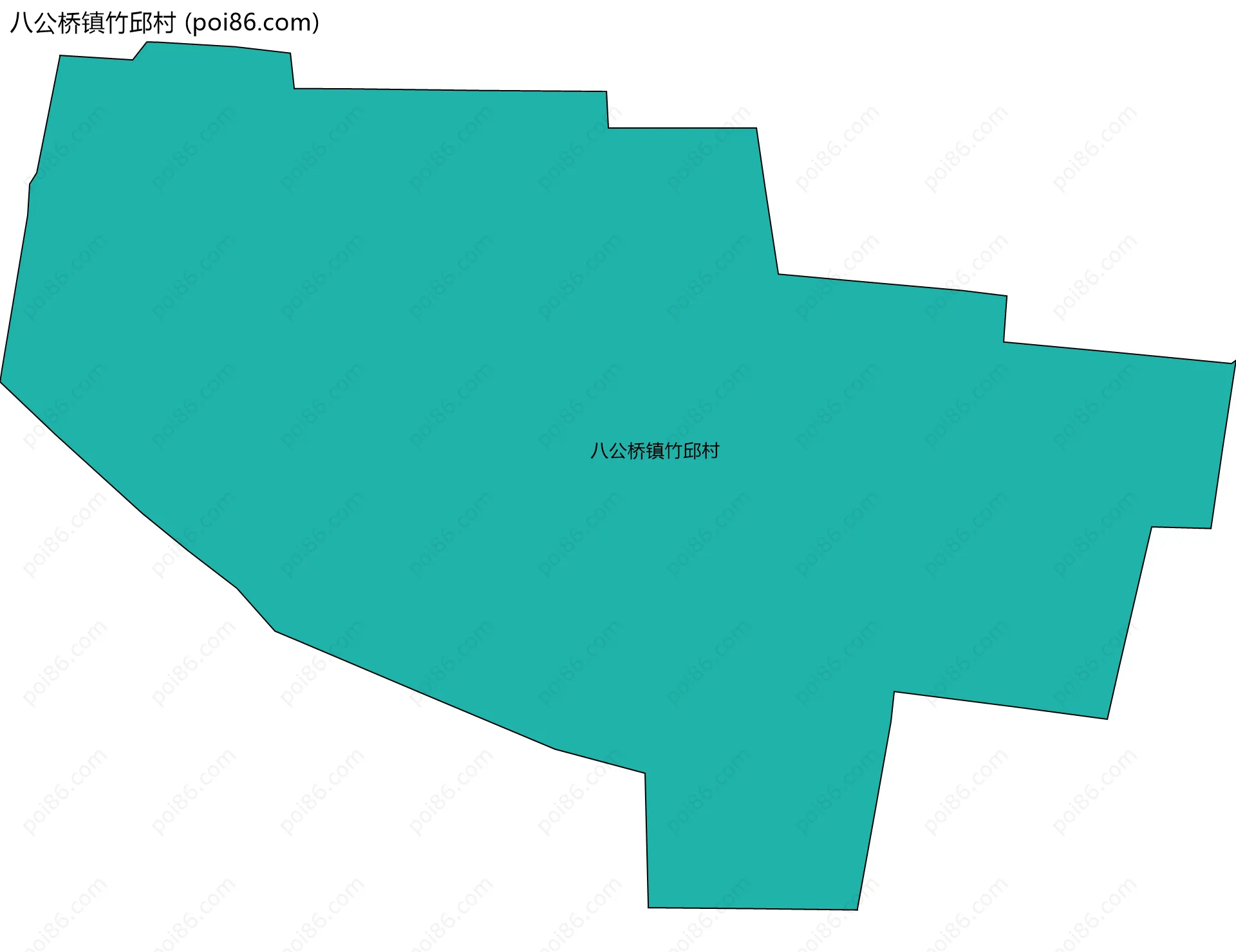八公桥镇竹邱村边界地图