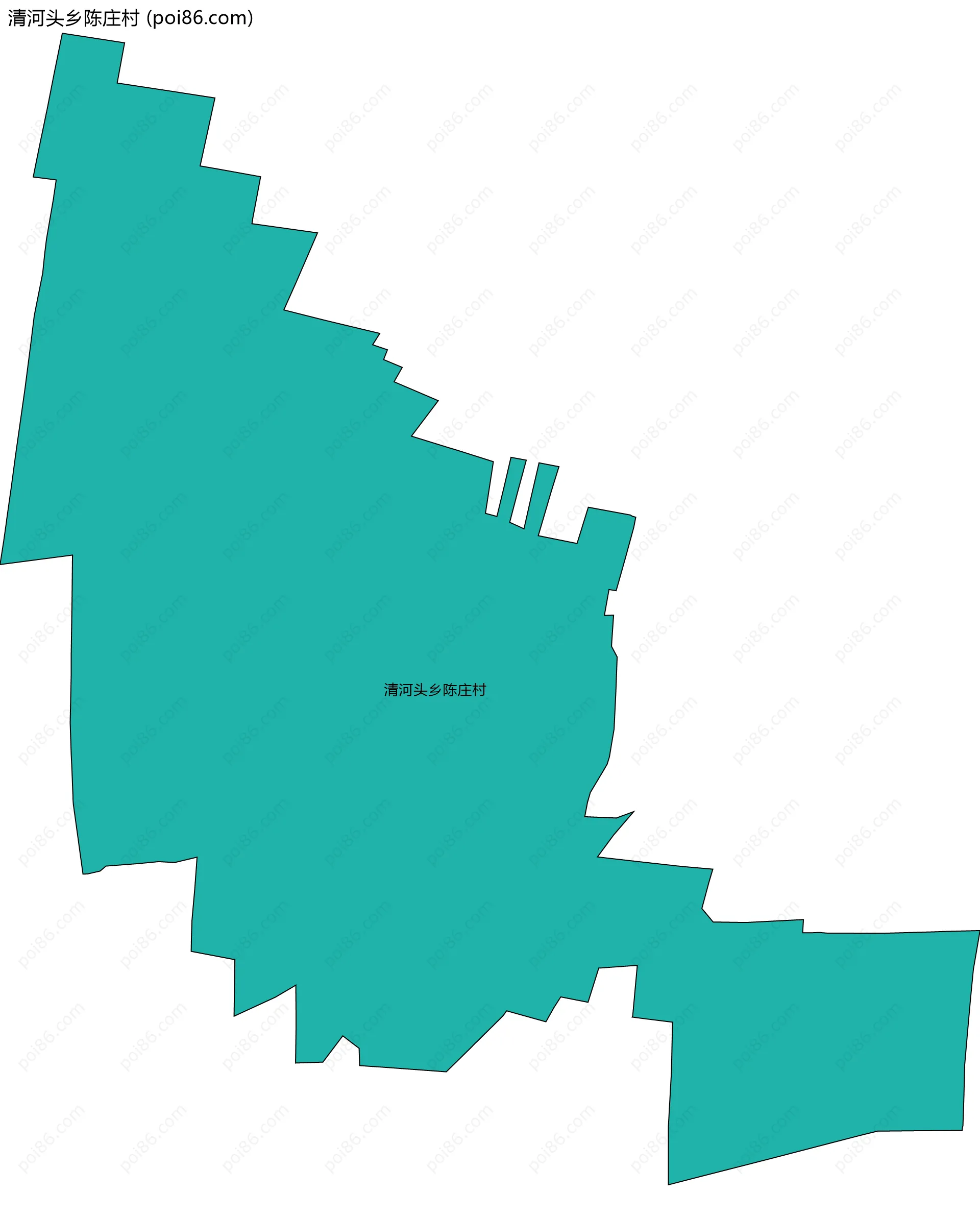清河头乡陈庄村边界地图