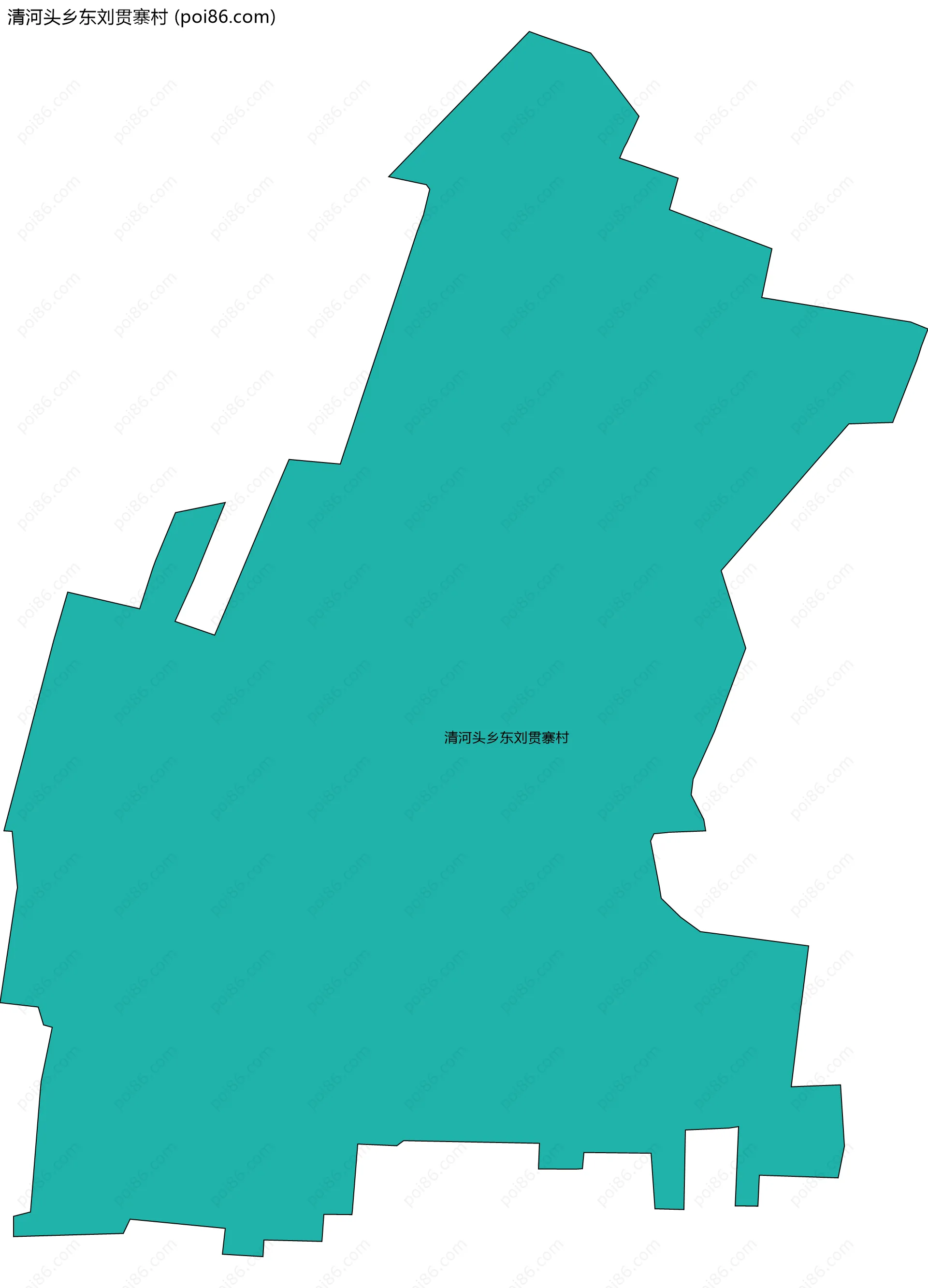 清河头乡东刘贯寨村边界地图