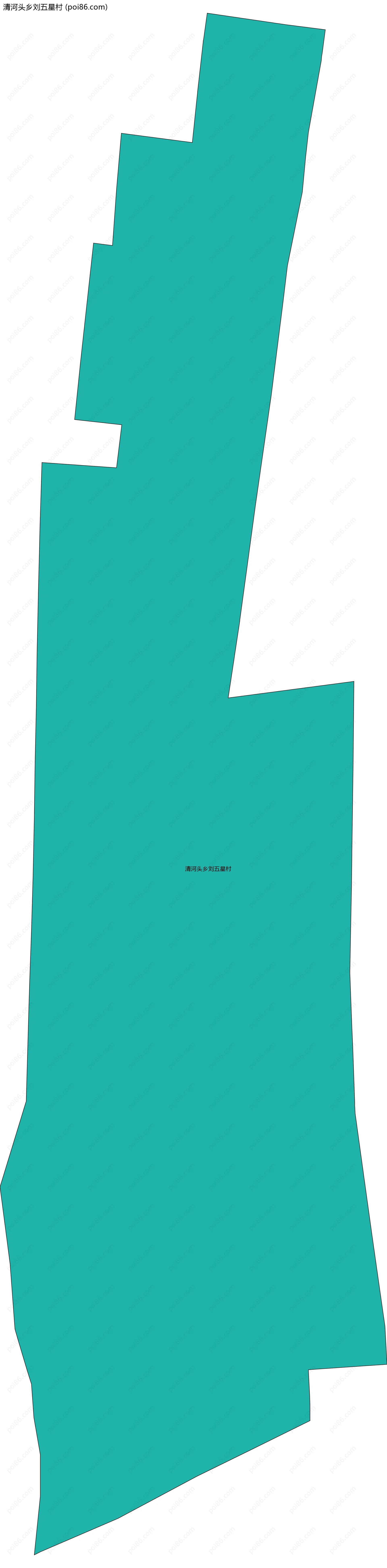 清河头乡刘五星村边界地图