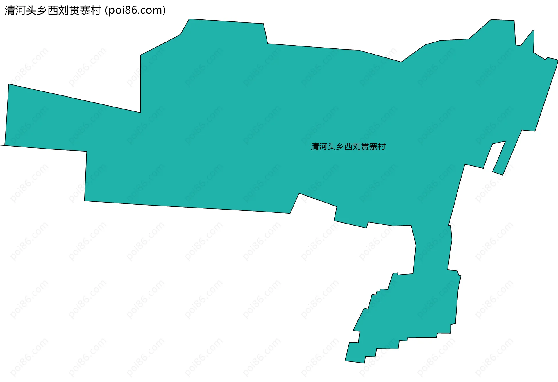 清河头乡西刘贯寨村边界地图