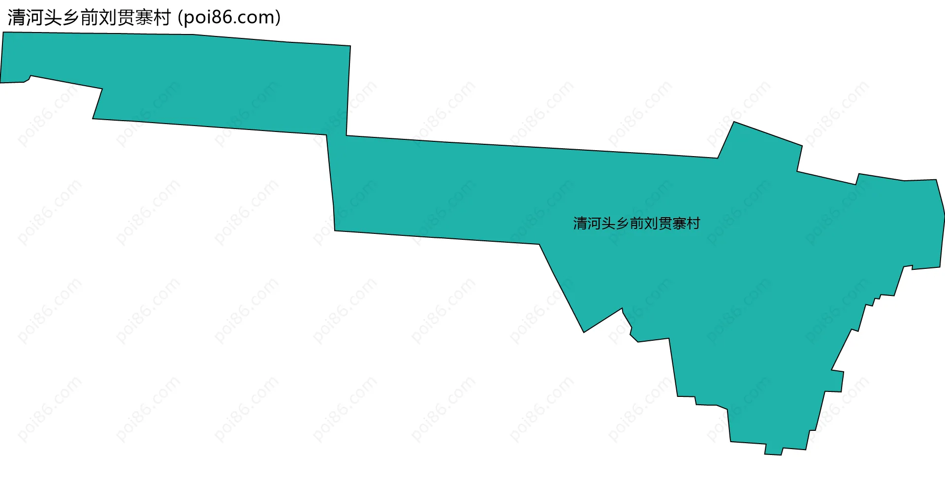 清河头乡前刘贯寨村边界地图