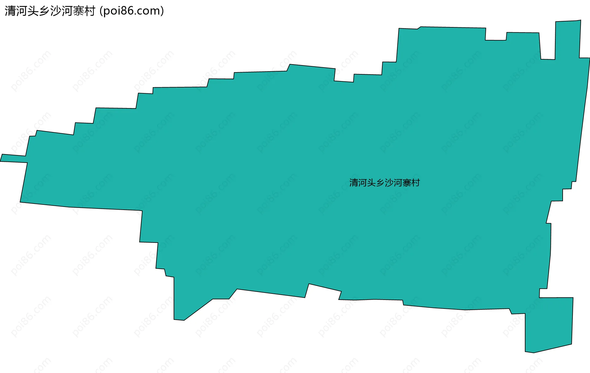 清河头乡沙河寨村边界地图