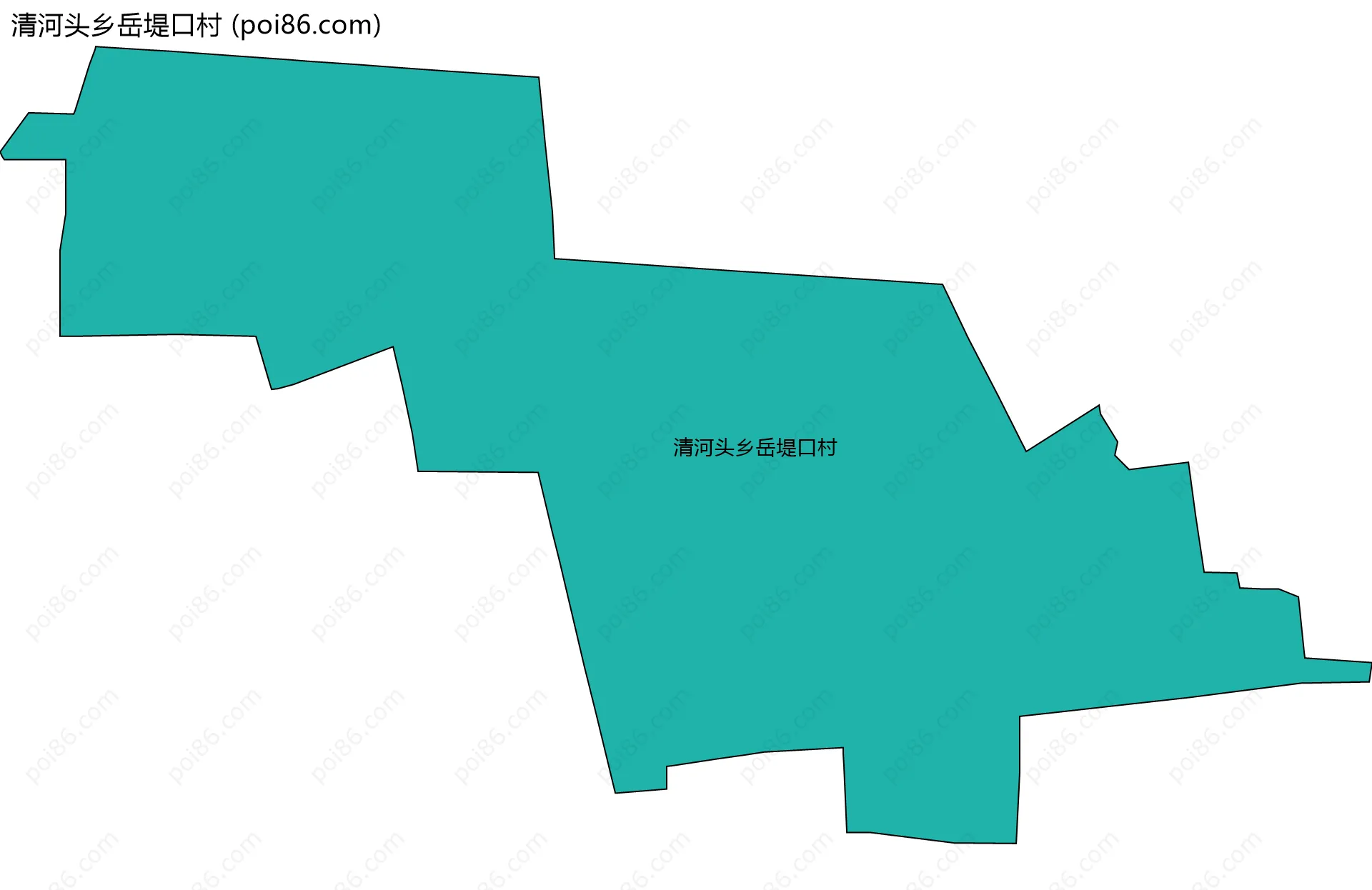 清河头乡岳堤口村边界地图
