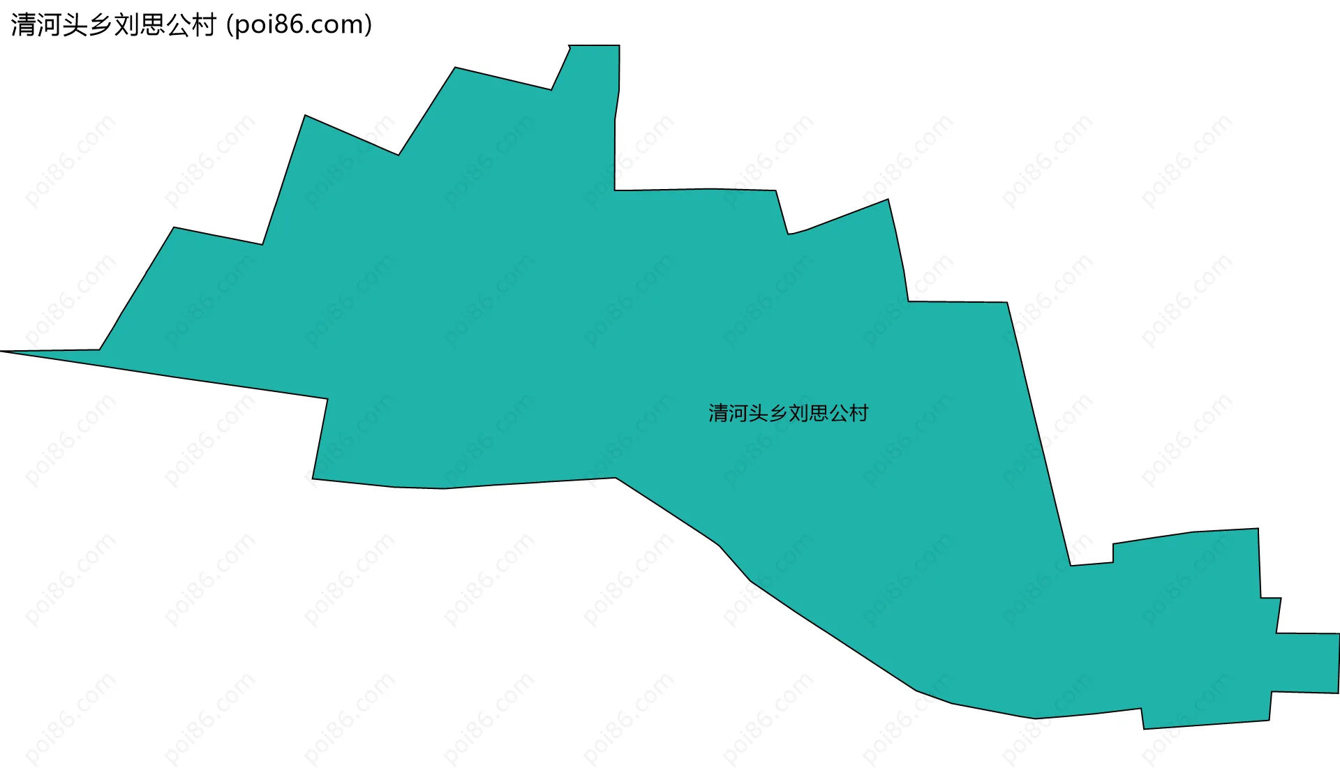 清河头乡刘思公村边界地图