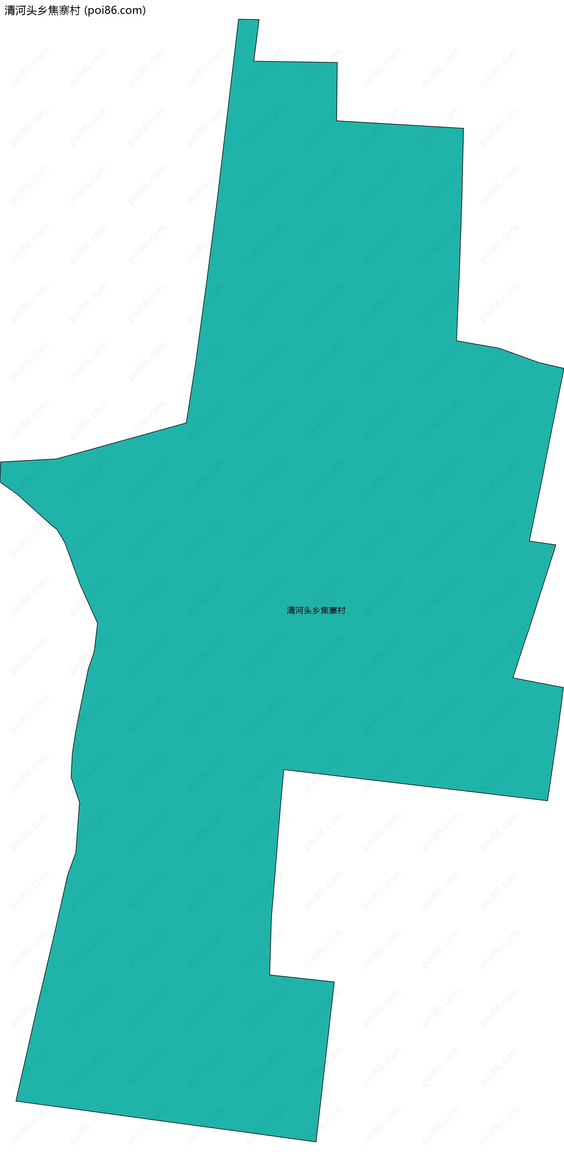 清河头乡焦寨村边界地图