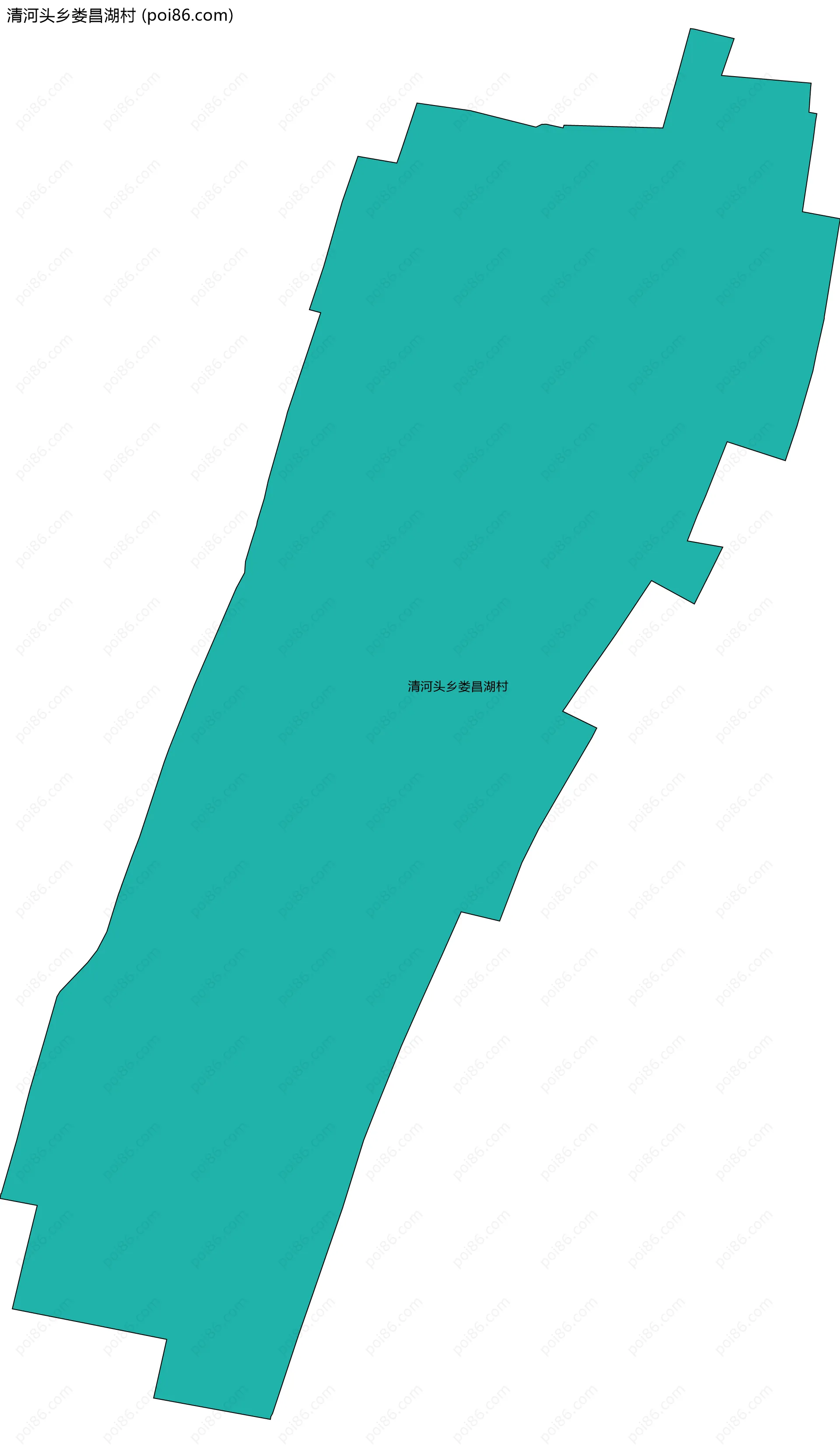 清河头乡娄昌湖村边界地图