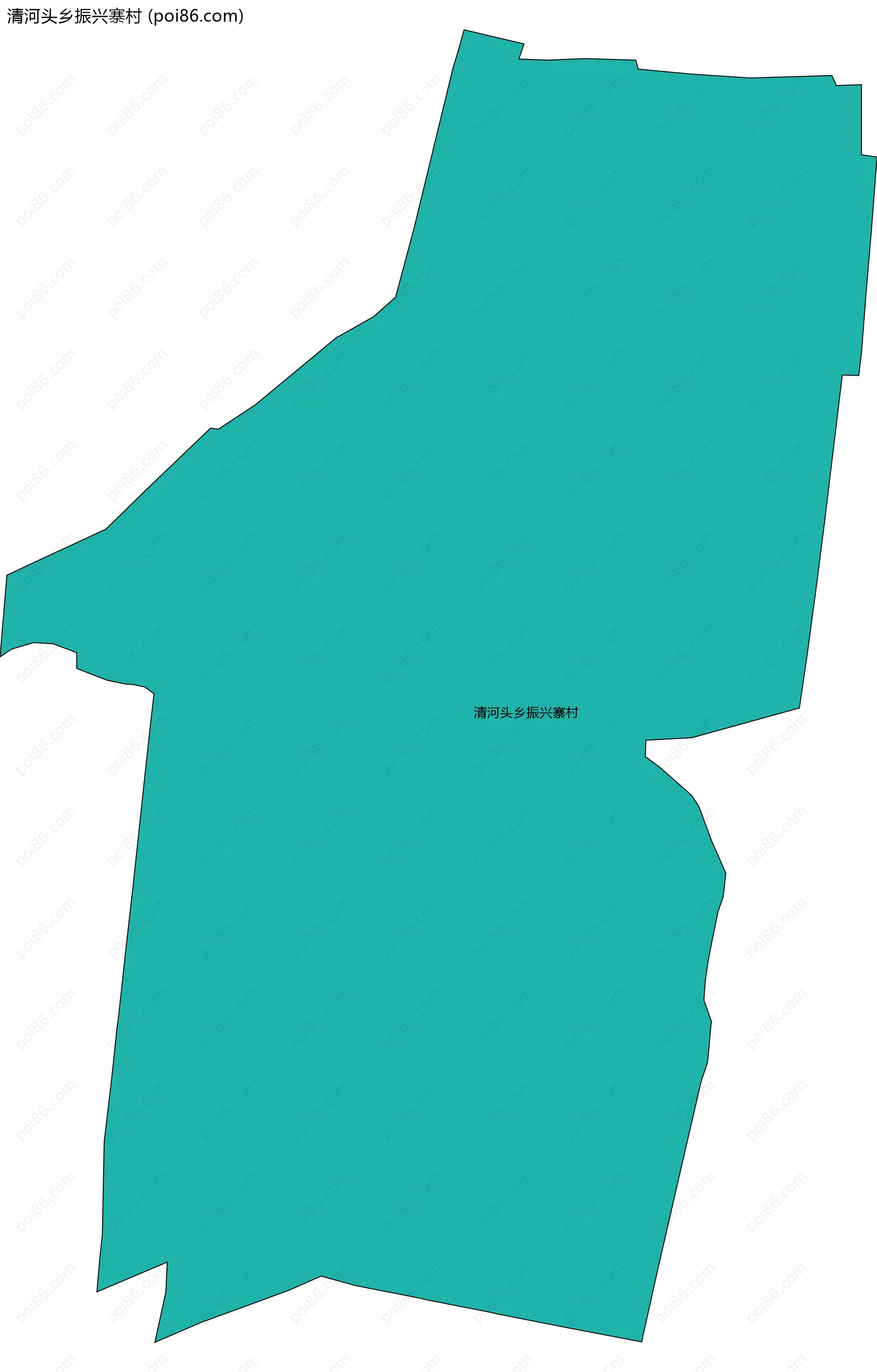 清河头乡振兴寨村边界地图