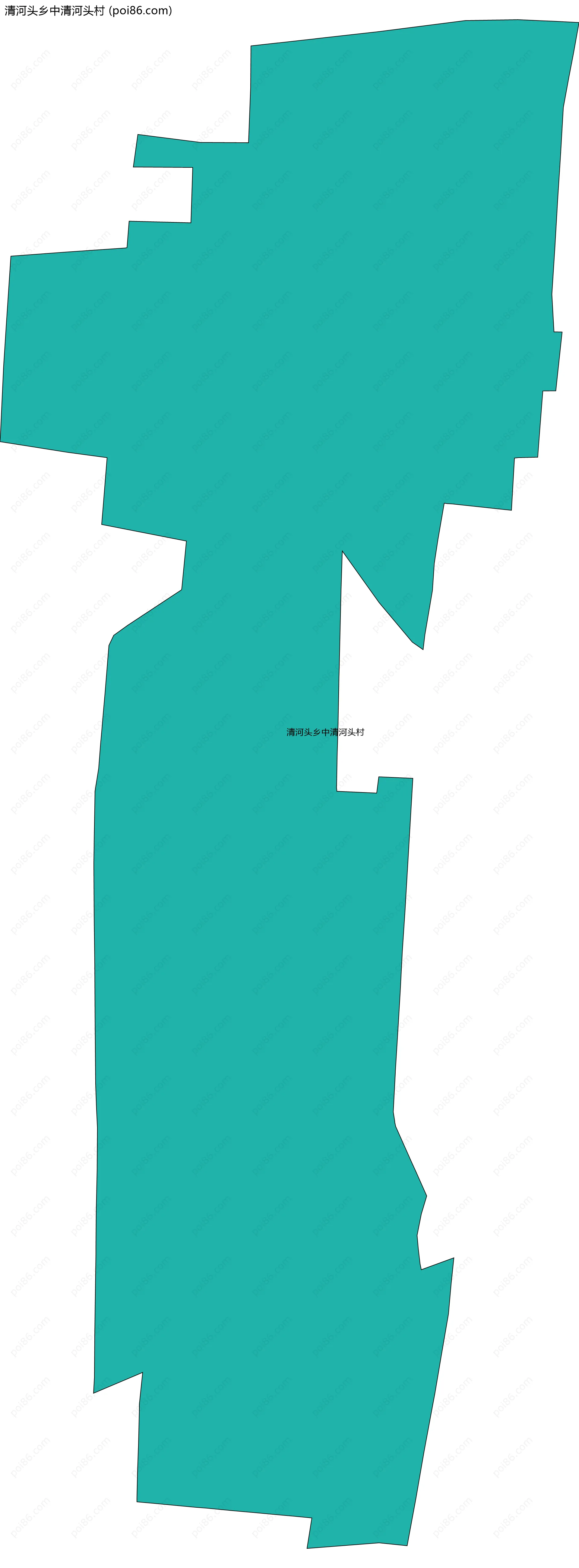 清河头乡中清河头村边界地图