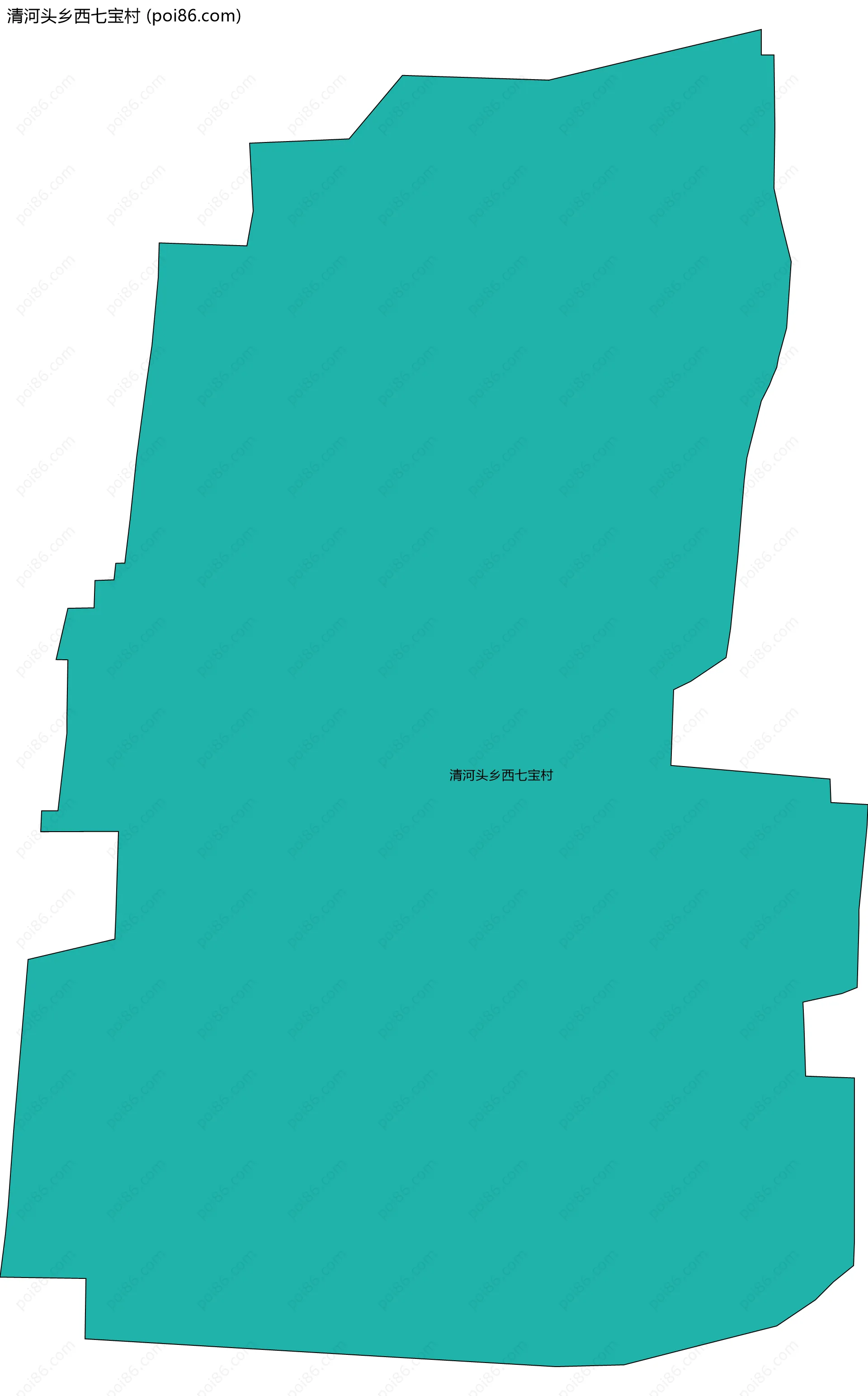 清河头乡西七宝村边界地图