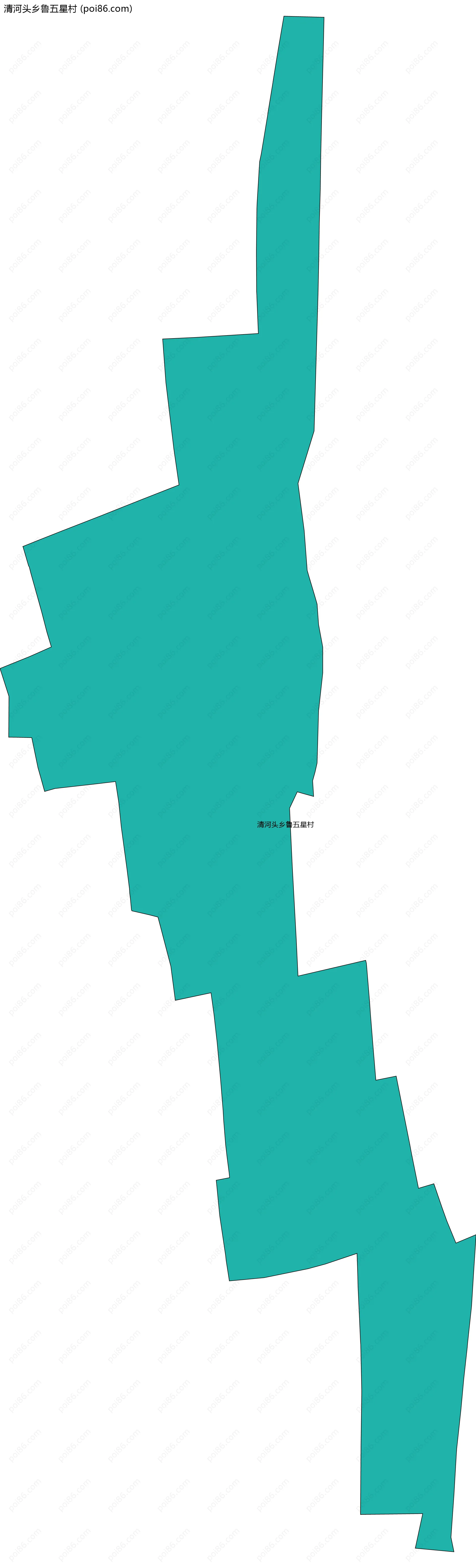 清河头乡鲁五星村边界地图