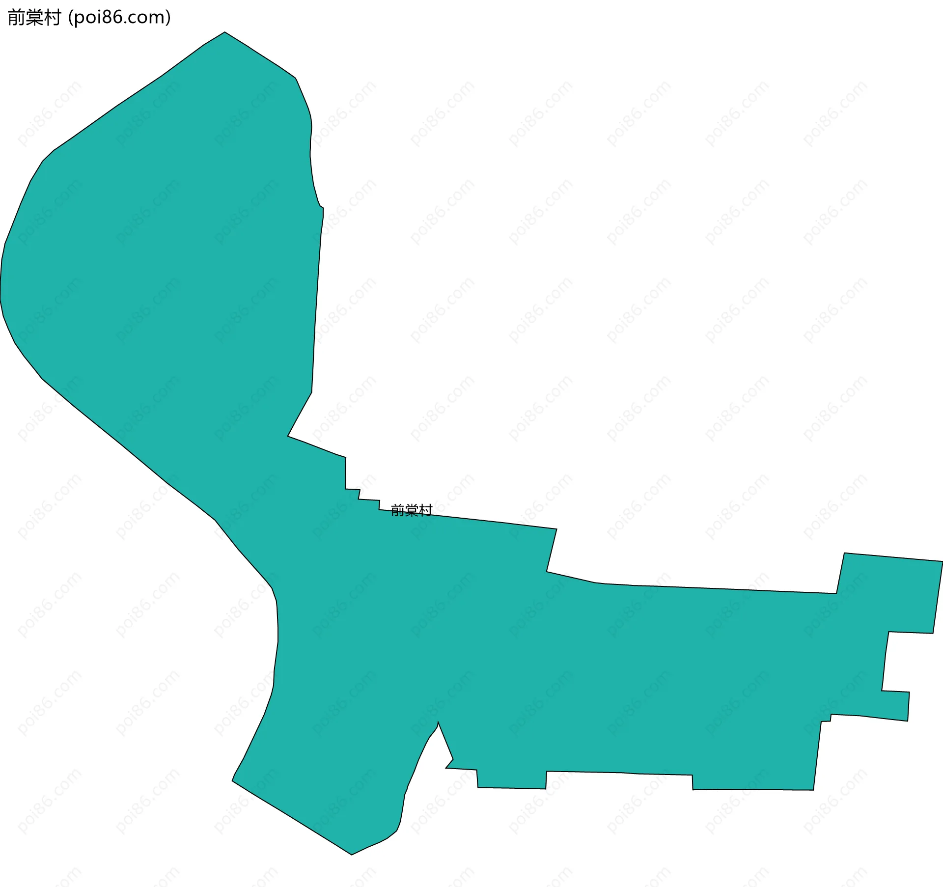 前棠村边界地图
