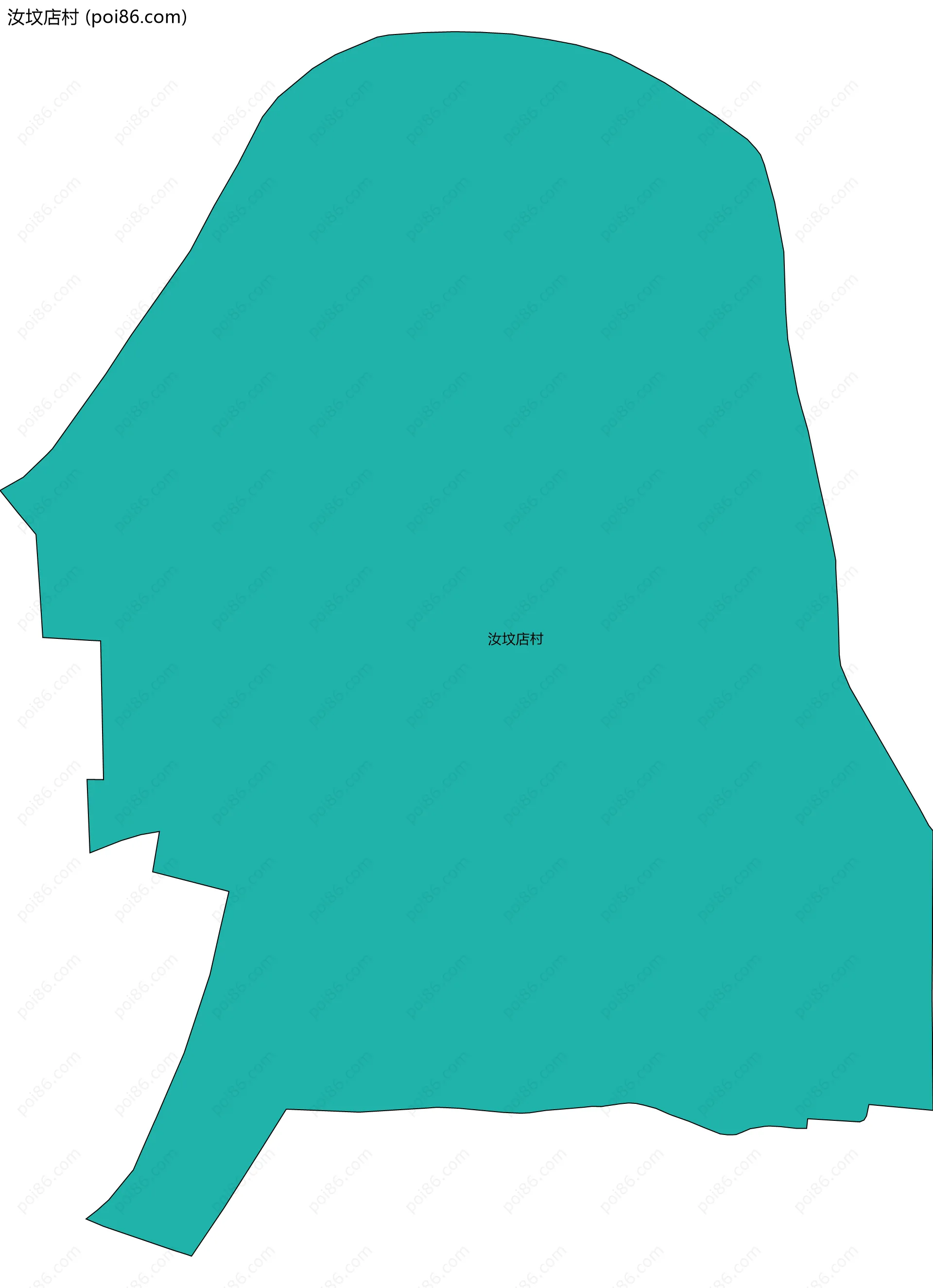 汝坟店村边界地图