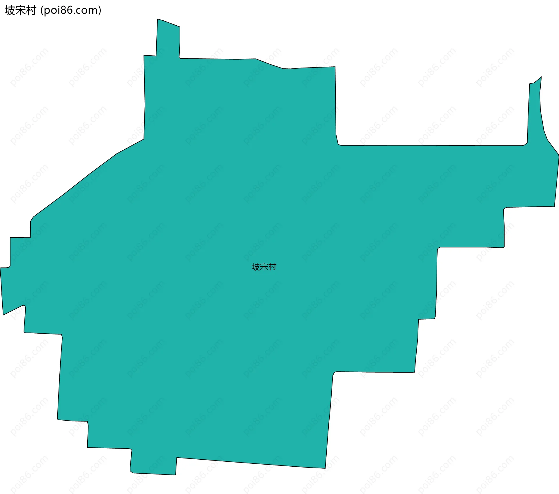 坡宋村边界地图