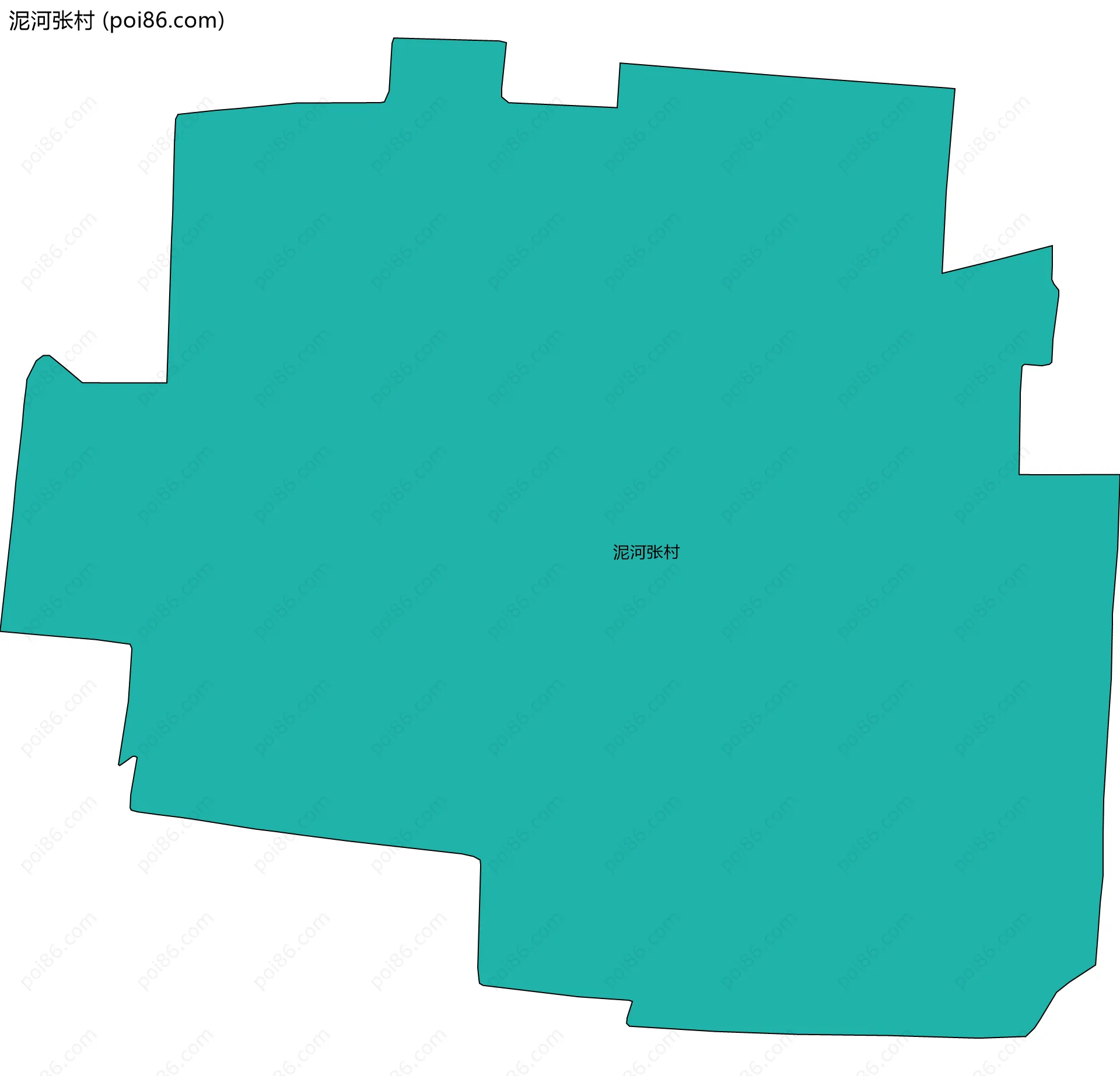 泥河张村边界地图