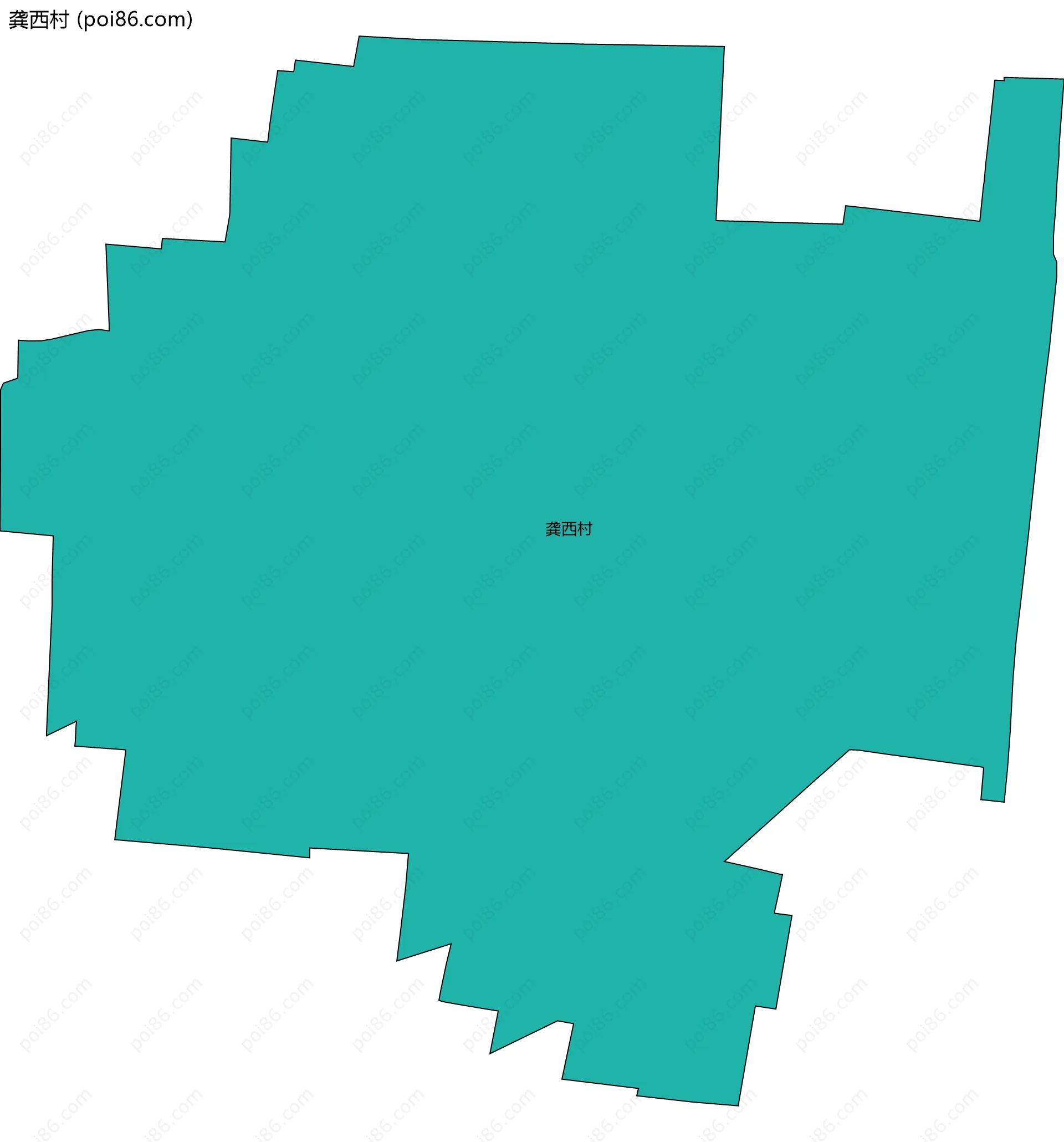 龚西村边界地图