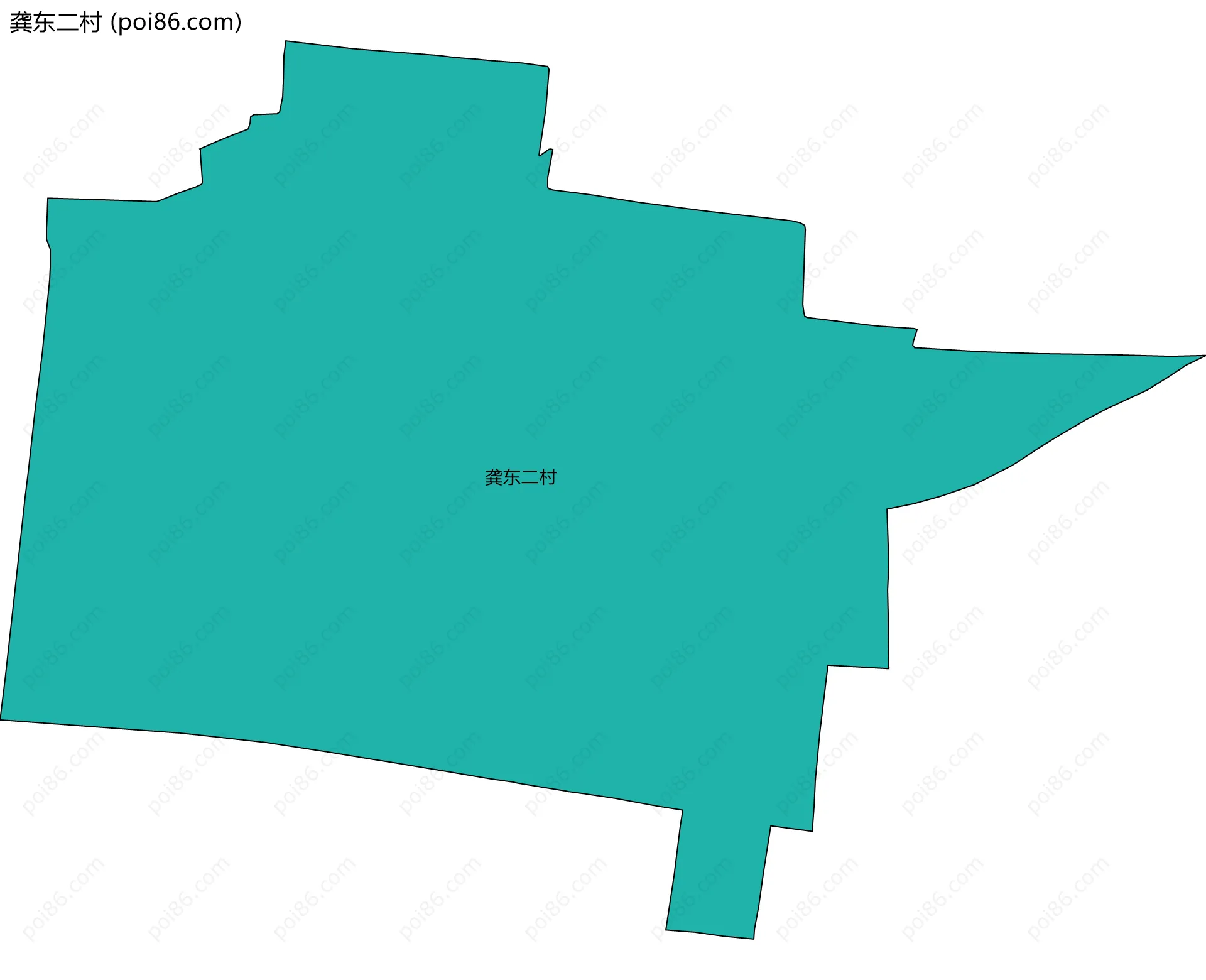 龚东二村边界地图