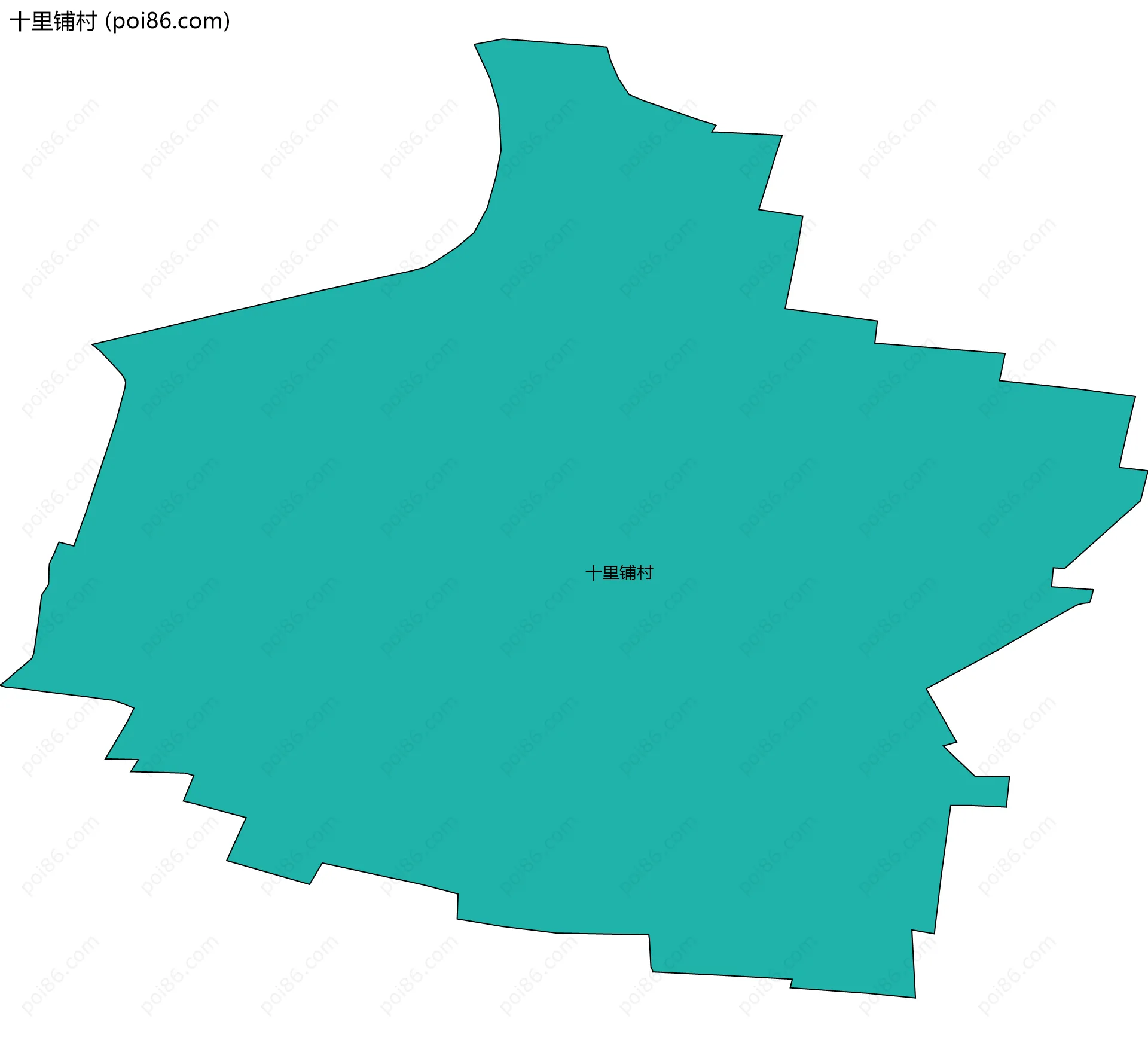 十里铺村边界地图