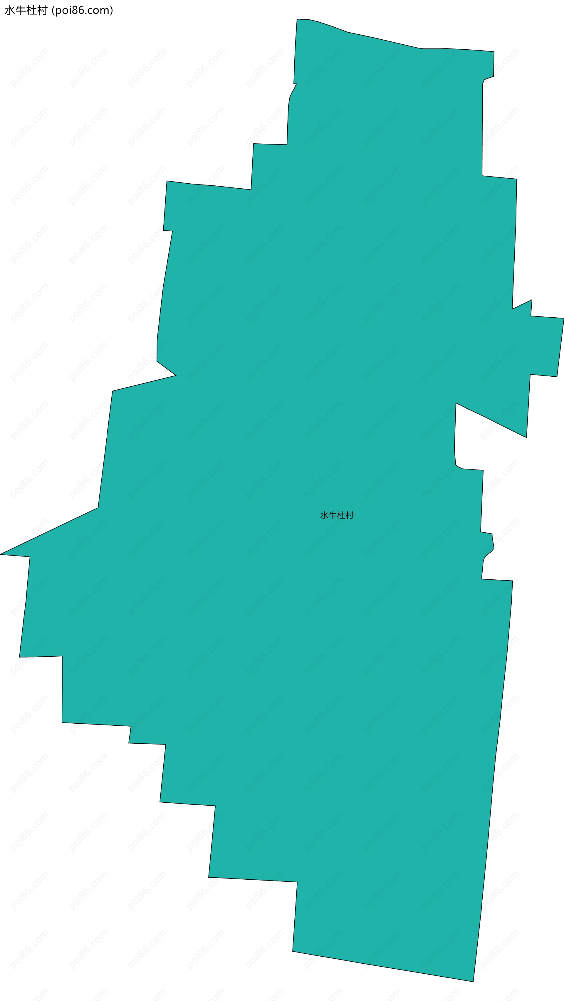 水牛杜村边界地图