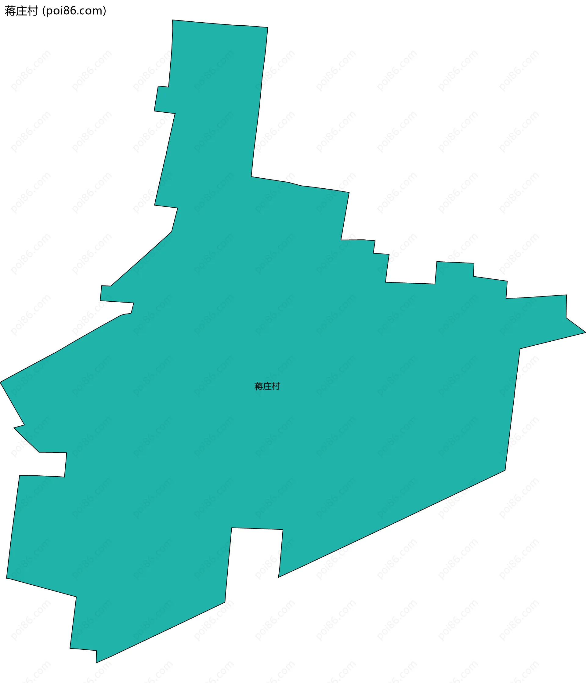 蒋庄村边界地图