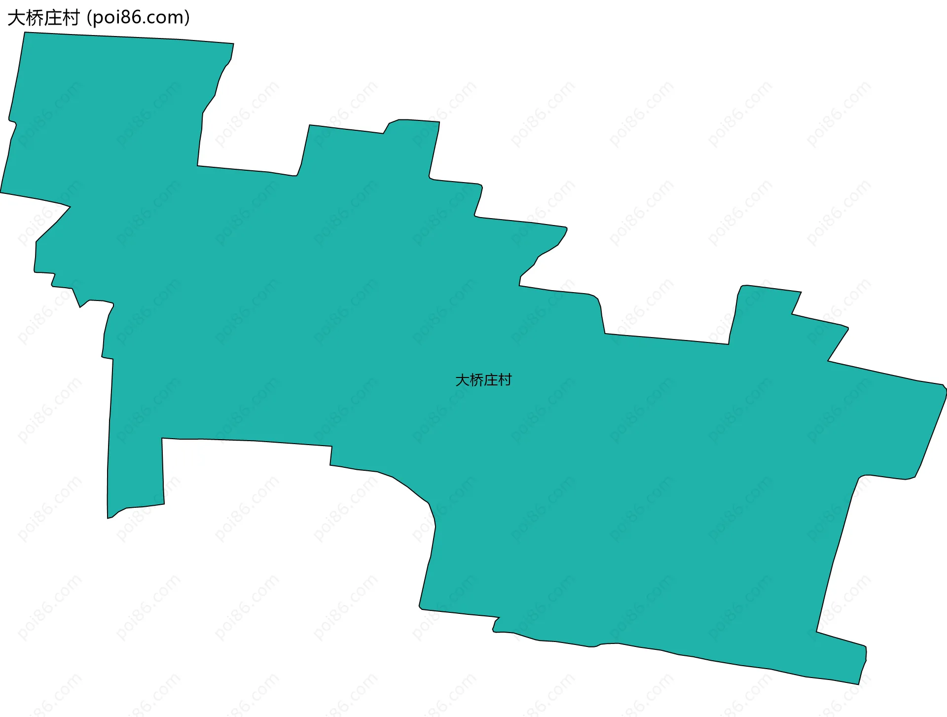 大桥庄村边界地图